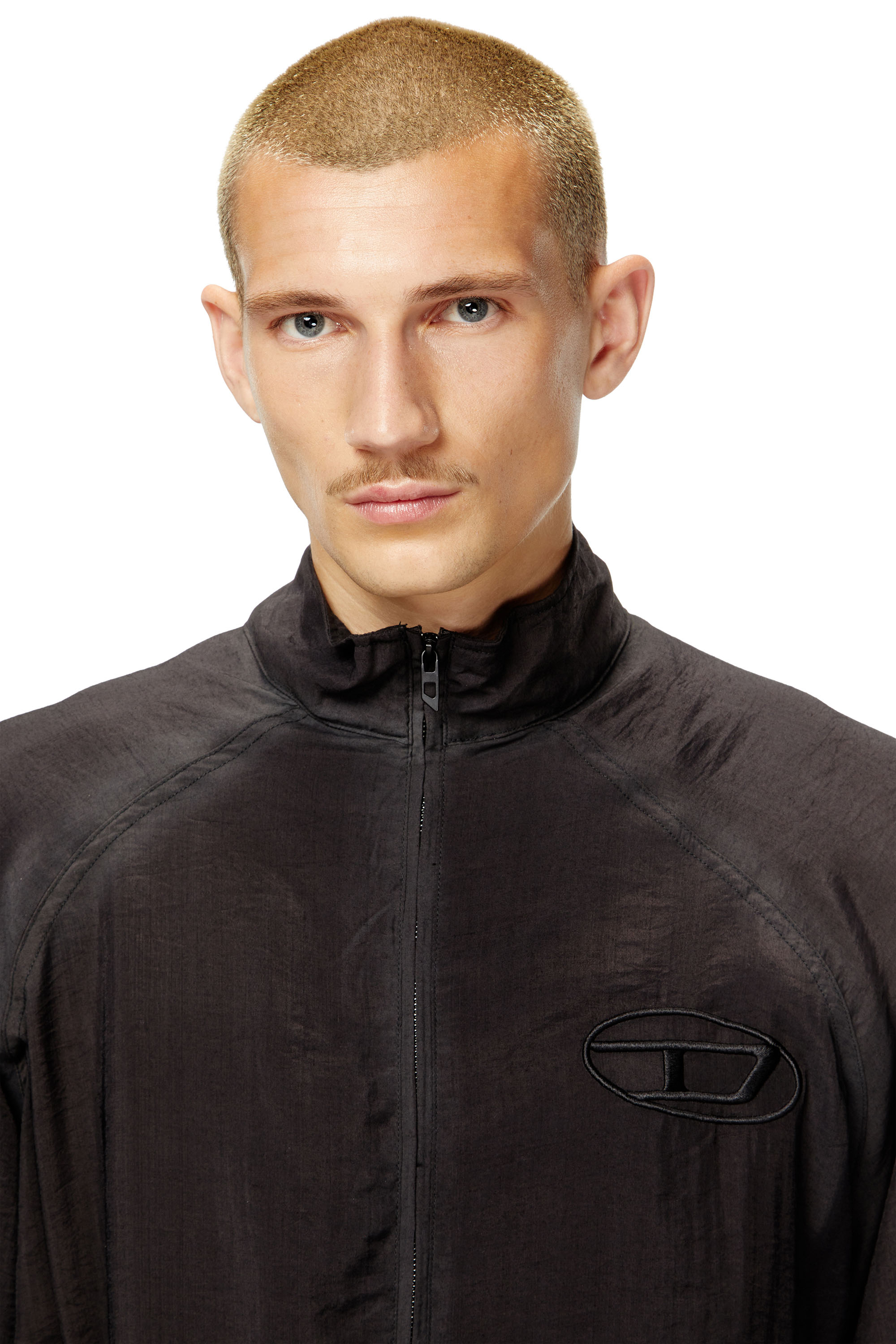 J-HENRI-SOUVENIR, Dark grey Diesel - J-HENRI-SOUVENIR, Man's Souvenir-style embroidered track jacket in Dark grey - 5