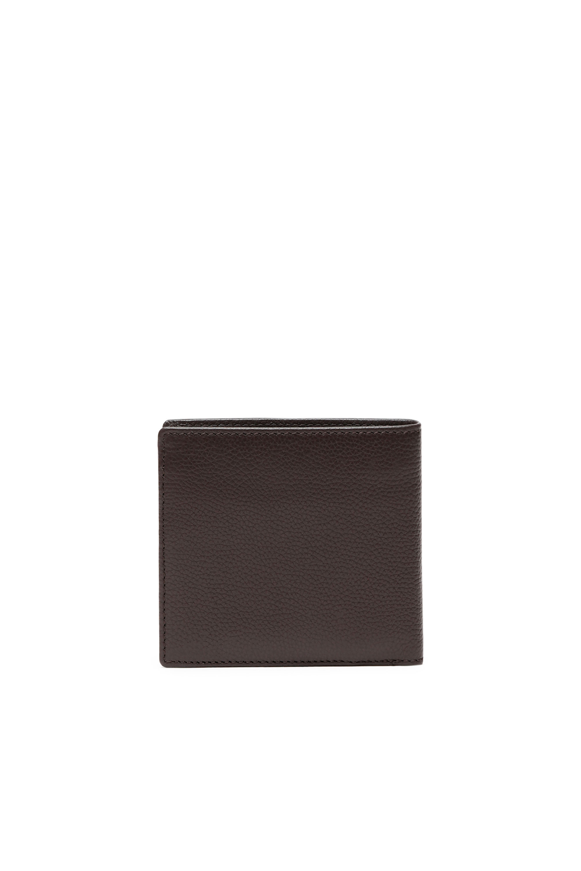 Diesel - BI FOLD COIN S, Man's Bi-fold wallet in grainy leather in Brown - 2