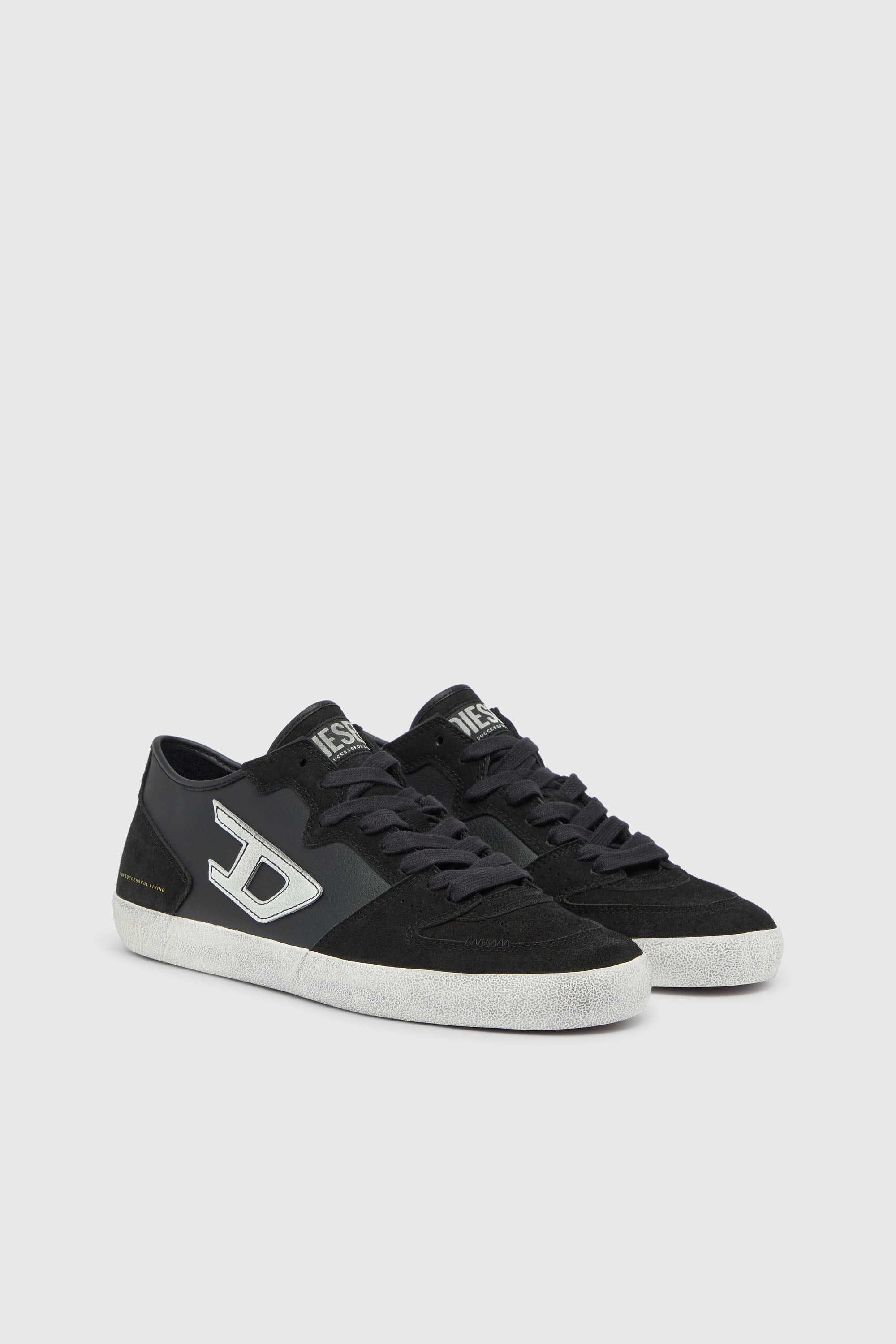 Diesel - S-LEROJI D-2 LOW, Man's S-Leroji-Panelled sneakers with D logo in null - 2