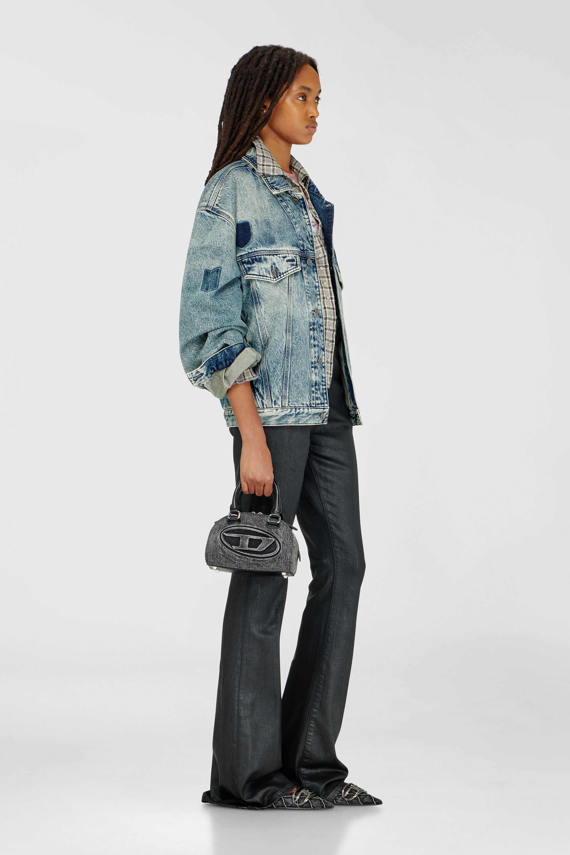 Diesel - Woman's Bootcut Jeans 1973 D-Partt 09P78, Black/Dark grey - 2