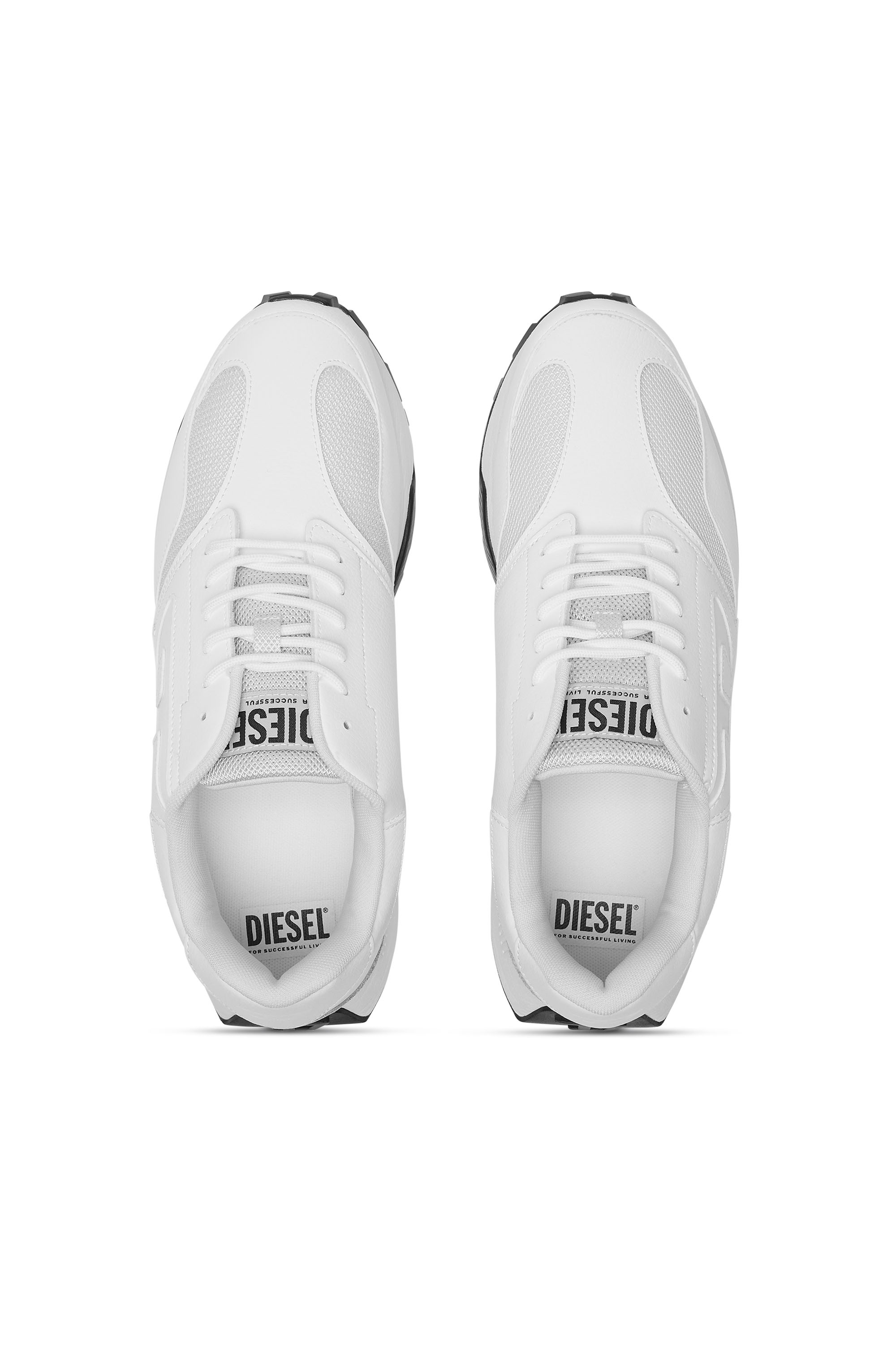 Diesel - S-TAME-D RUNNING, Man's Sneakers in mesh, suede and PU in White - 5