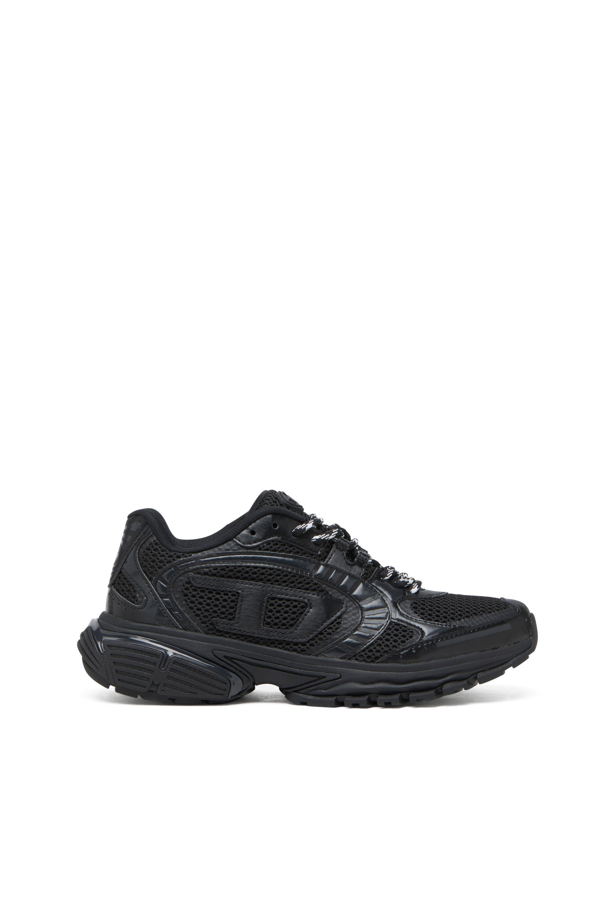 Diesel - S-PRO-V-DENSE LOW W, Woman's S-Pro-V-Dense-Monochrome mesh sneakers with Oval D logo in Black - 1