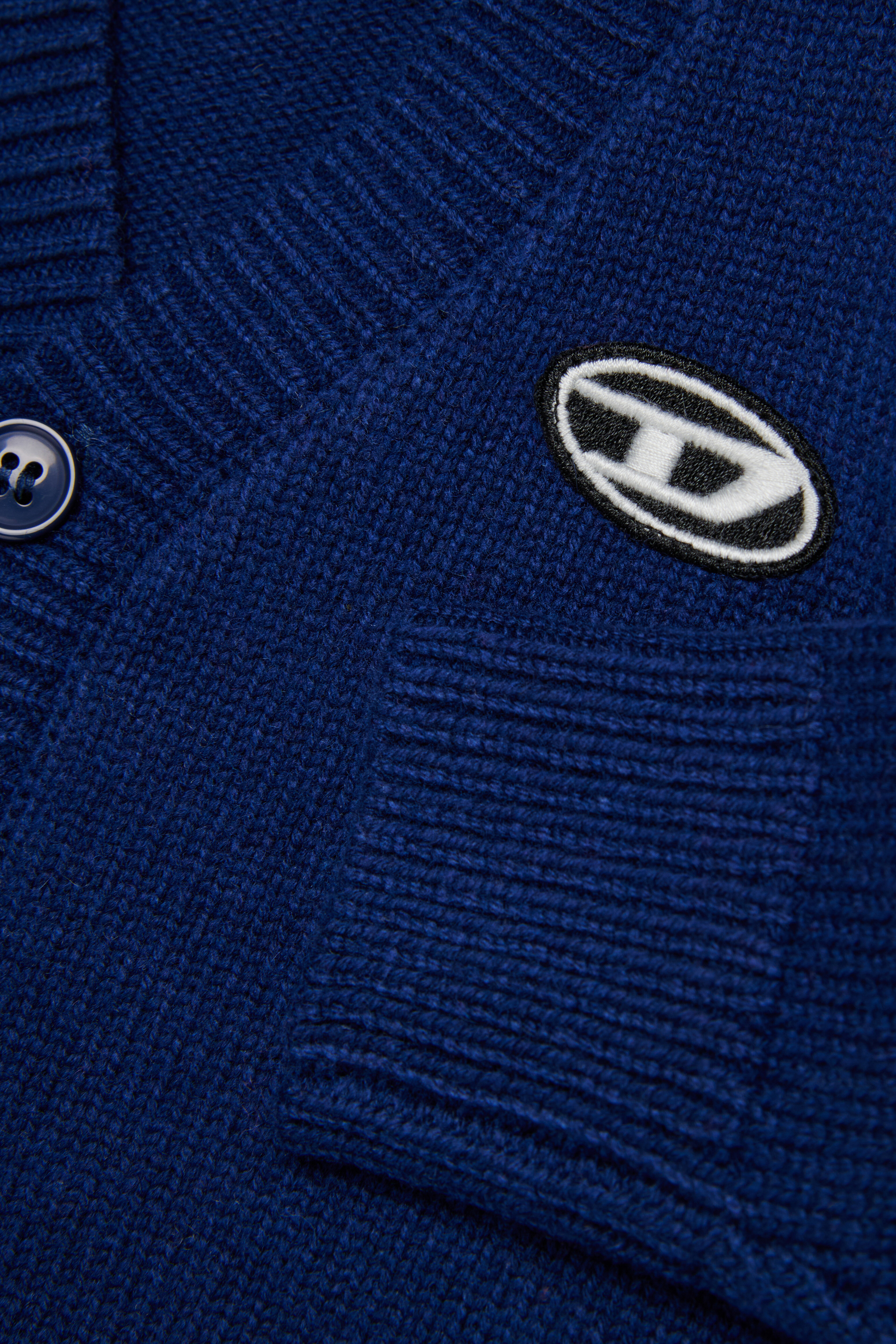 Diesel - KLONCARDIGANB, Unisex's Wool blend cardigan in Blue - 4