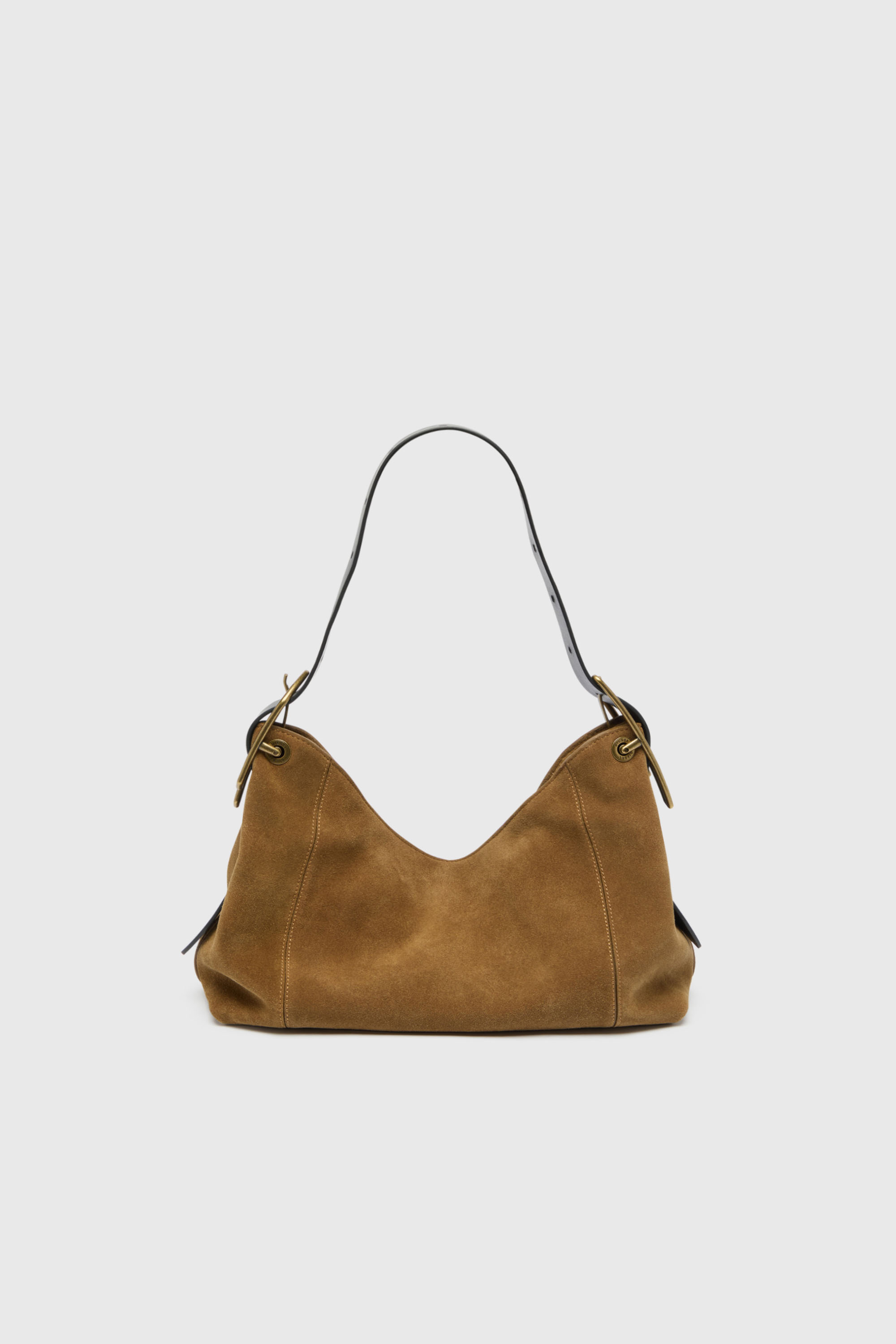 Diesel - D-LINE HOBO S, Woman's D-Line-Shoulder bag in waxed suede in Light Brown - 3