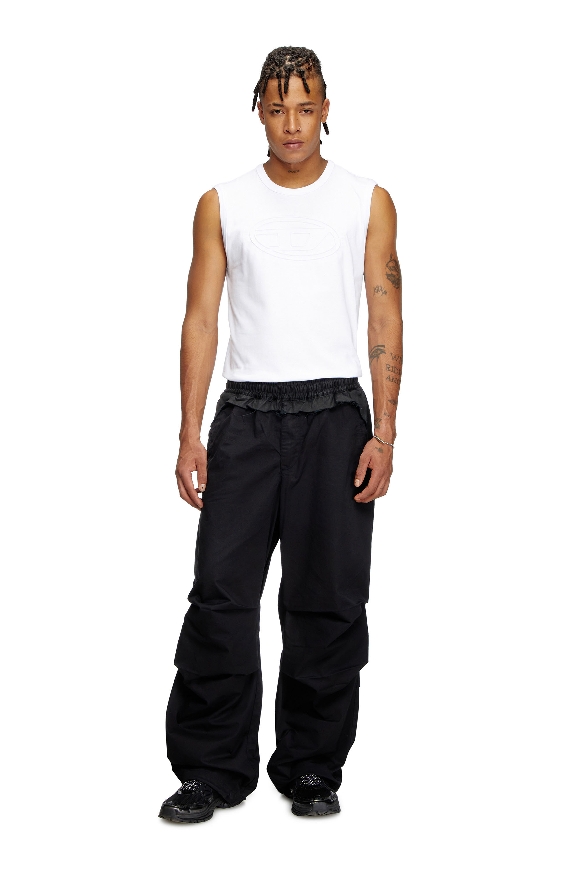Diesel - T-BISCO-BIGOVAL, Man's Sleeveless top in White - 2