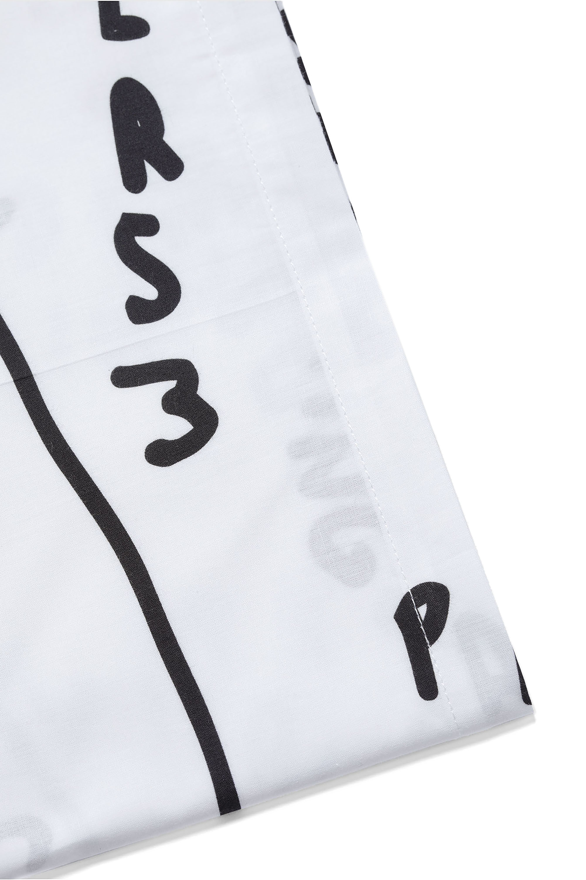 Diesel - 2004002 CLET SCRIBBLES  250X290 PR001, Unisex's Double bed sheets set SCRIBBLES in Black/White - 2