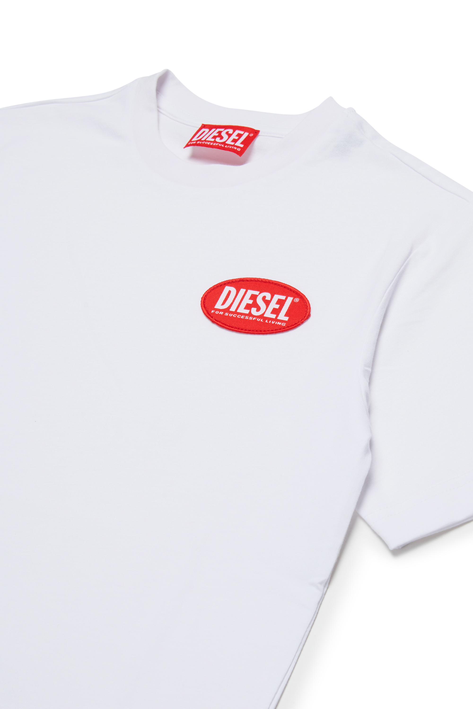 Diesel - TPATCH OVER, Man's Cotton T-shirt with patch in White - 3