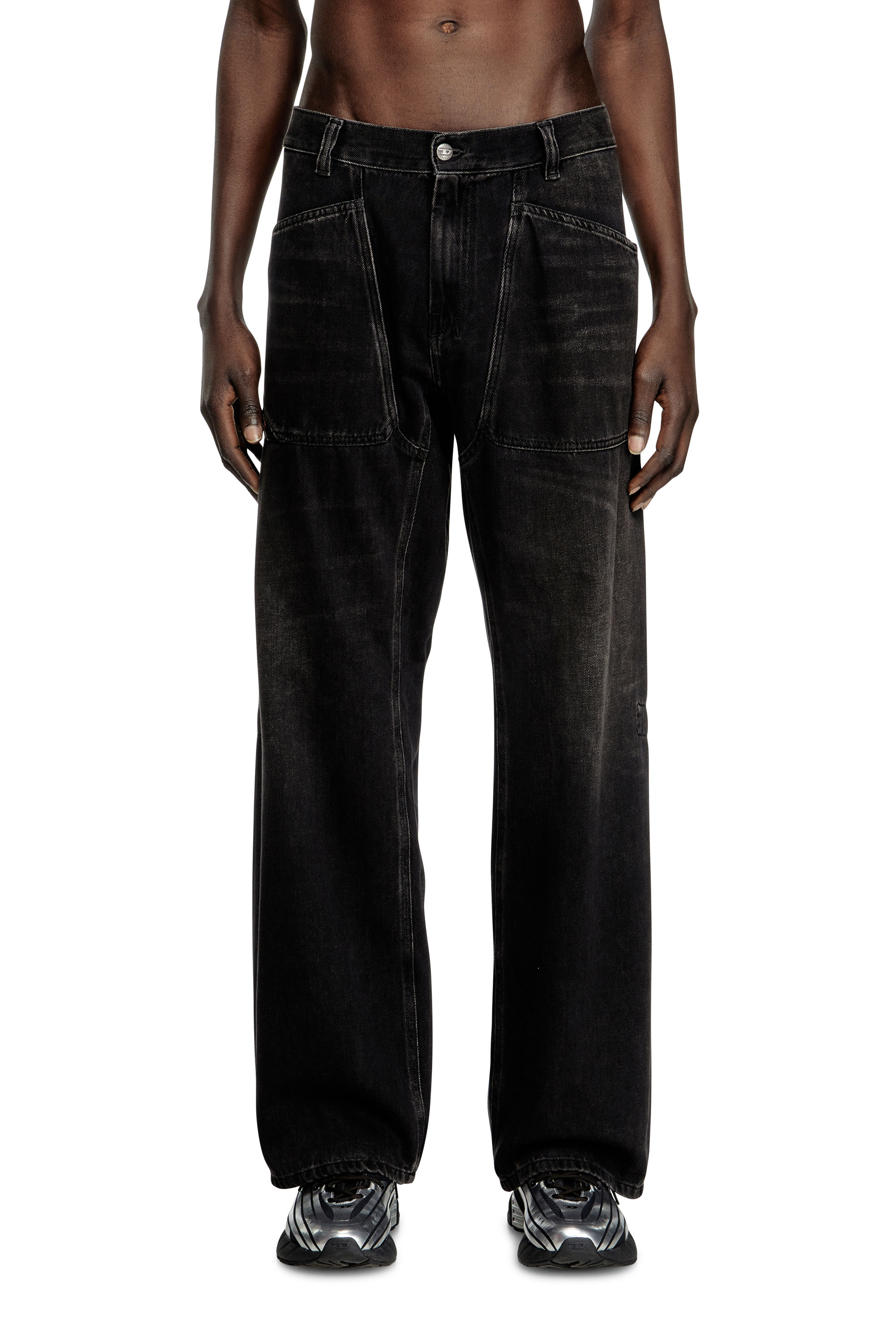 Diesel - Man's Relaxed Jeans D-Zeta 09J96, Black/Dark grey - 2