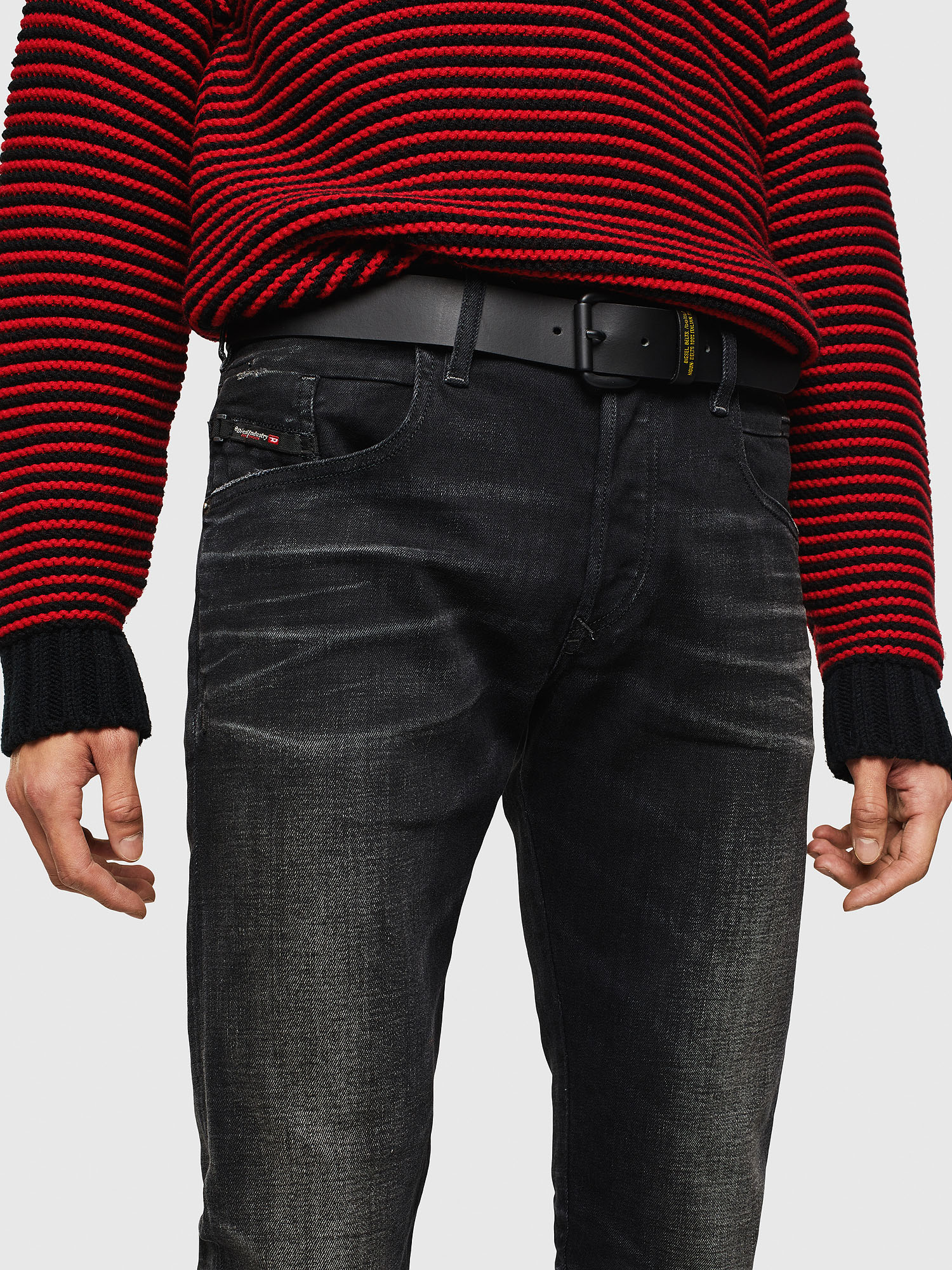 diesel d bazer tapered jeans grey