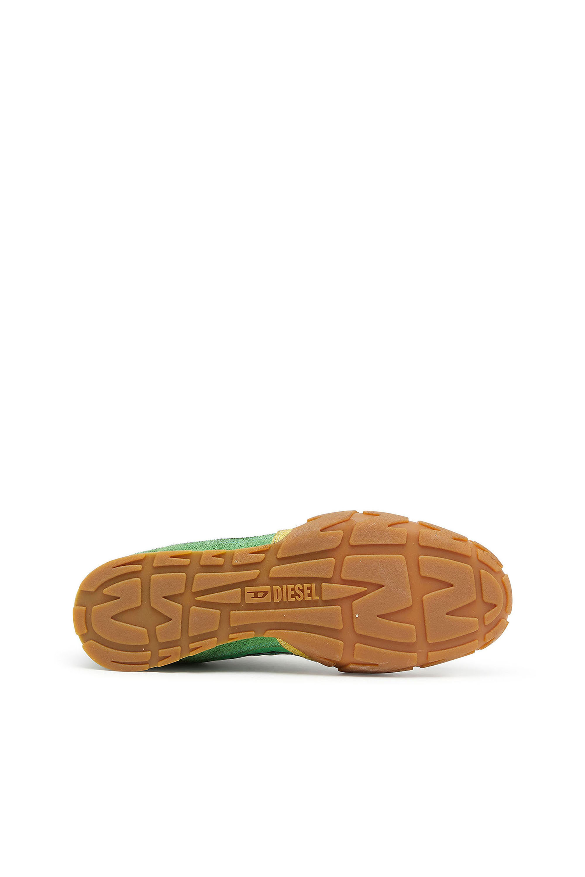 Diesel - S-PAGODHA LOW, Man's S-Pagodha - Sneakers in leather and nylon in Green - 4
