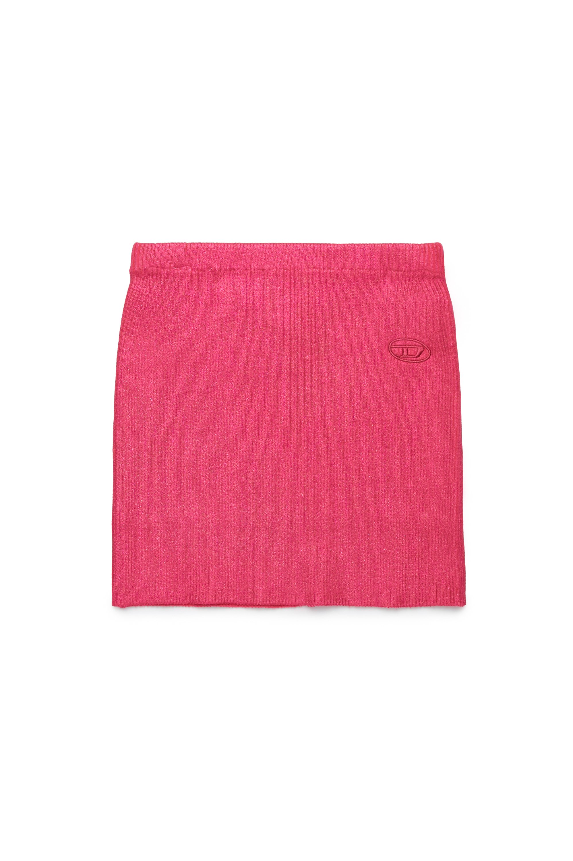 Diesel - GESID, Woman's Ribbed knit mini skirt in Pink - 1