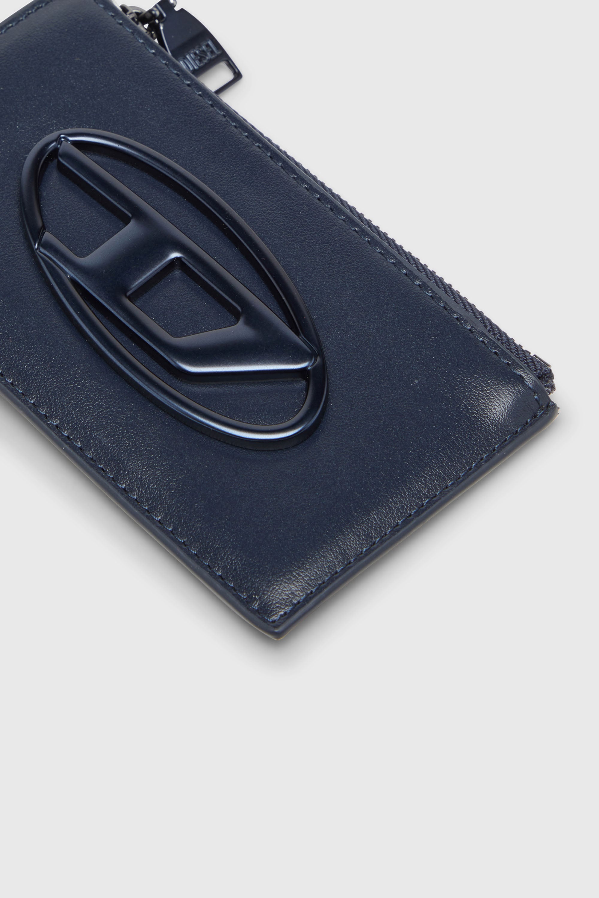Diesel - HOLI-D CARD HOLDER III, Man's Leather card holder in Blue - 3