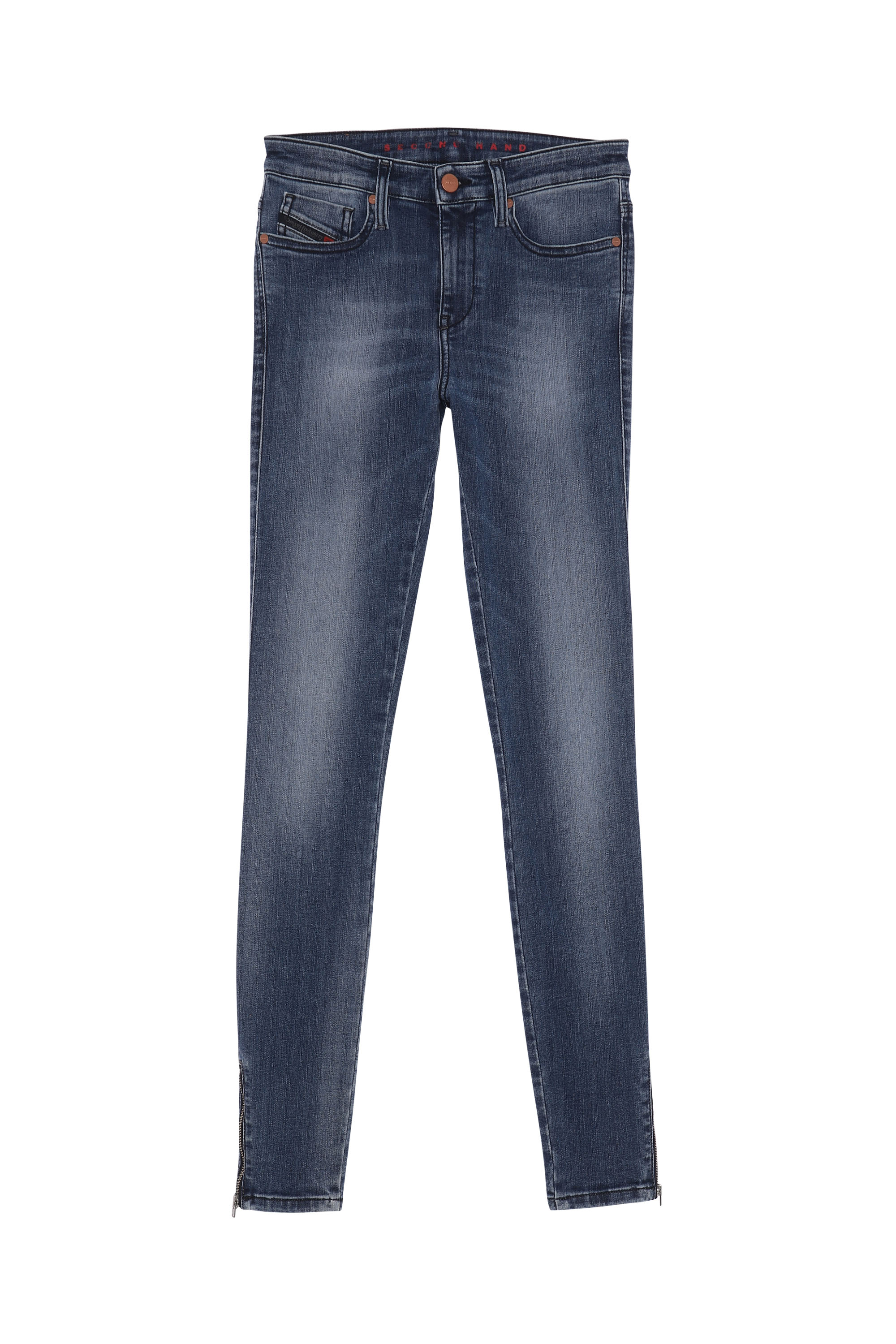 Diesel - SKINZEE-ZIP, Woman's Diesel Woman - Jeans Medium blue in Dark Blue - 1