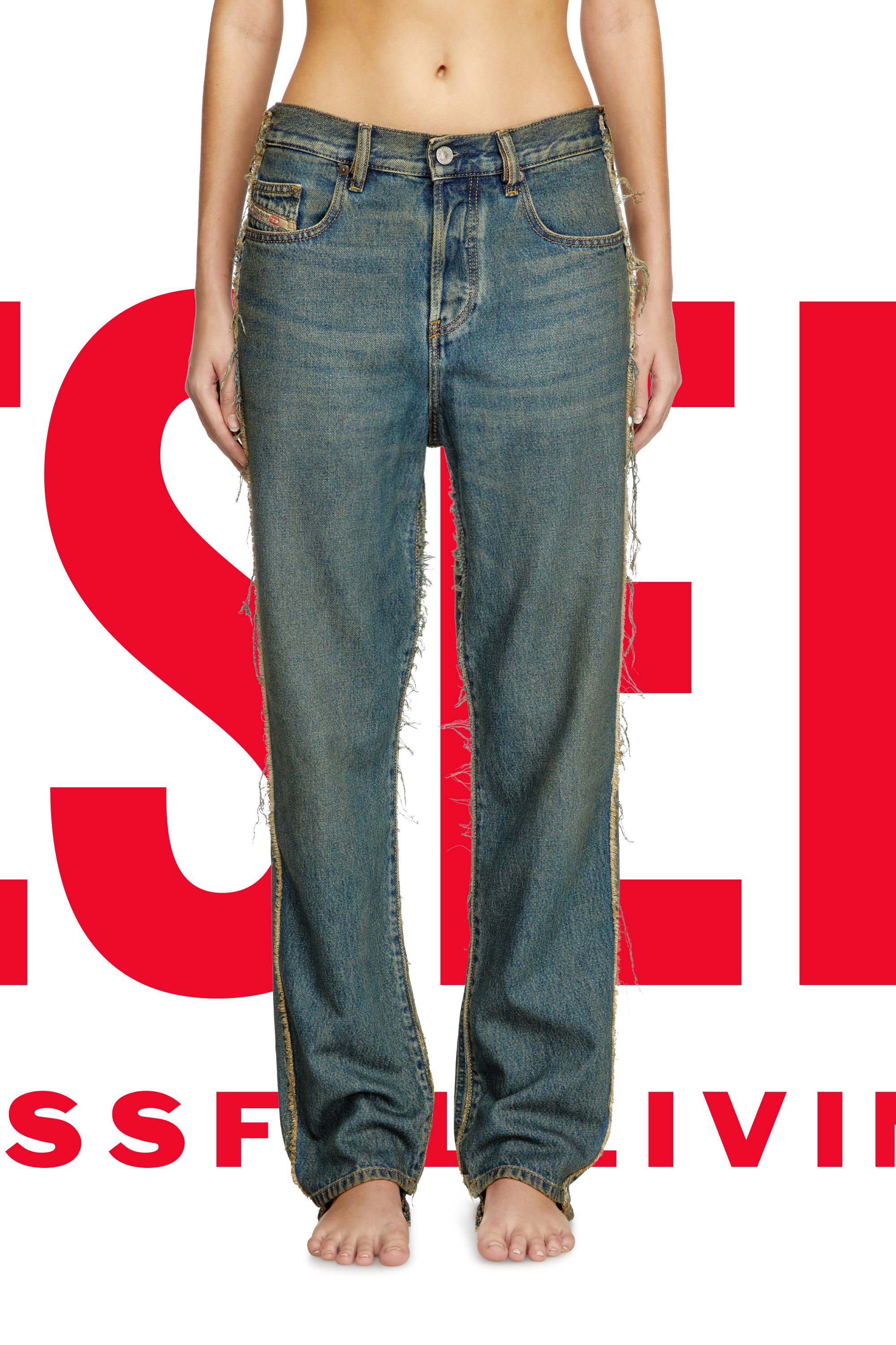 Diesel - Man's Regular Jeans Dieseloves 03 09M98, Dark Blue - 7