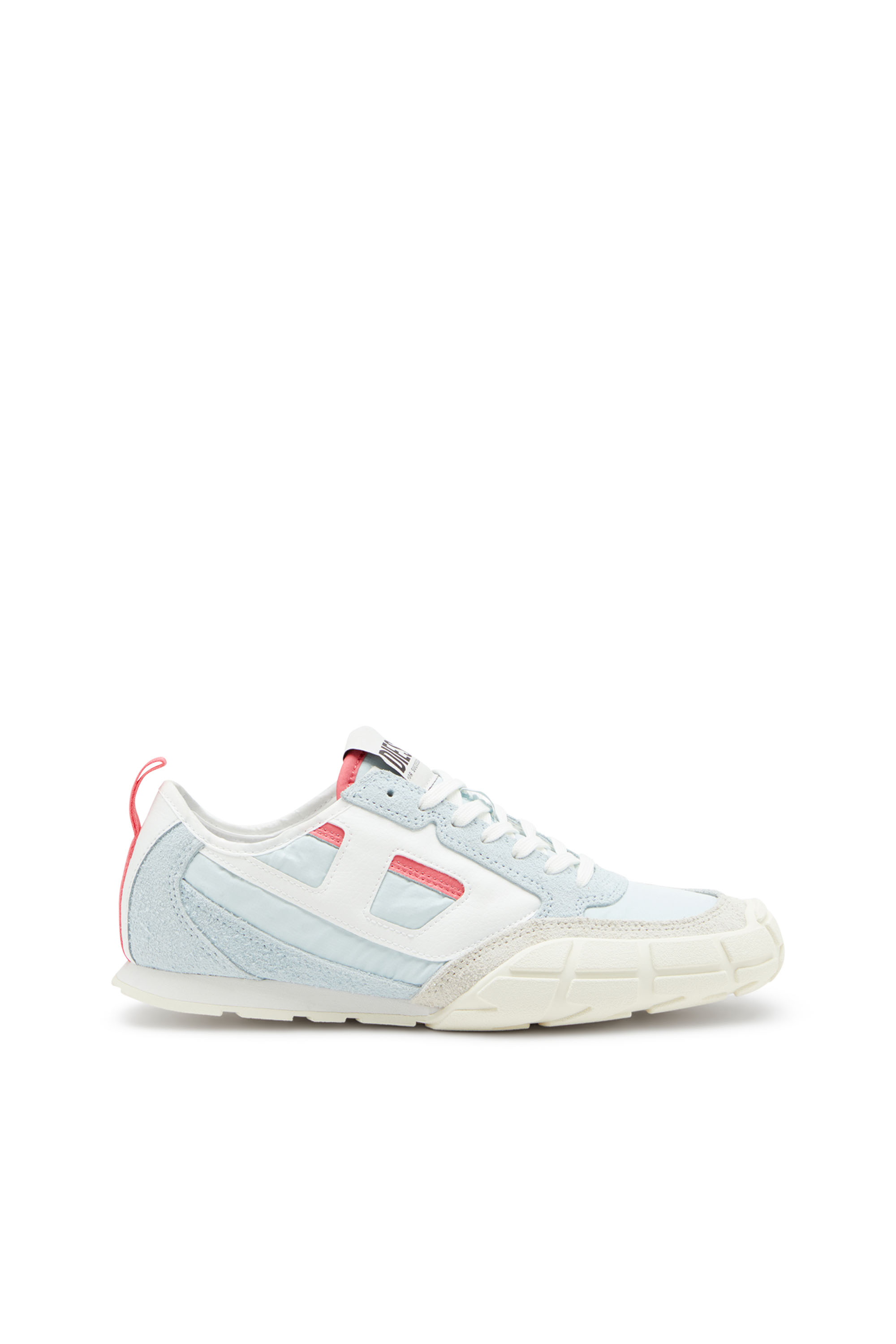 S-PAGODHA LOW W, Light Blue Diesel - S-PAGODHA LOW W, Woman's S-Pagodha-Sneakers in leather, suede and ripstop in Light Blue - 1