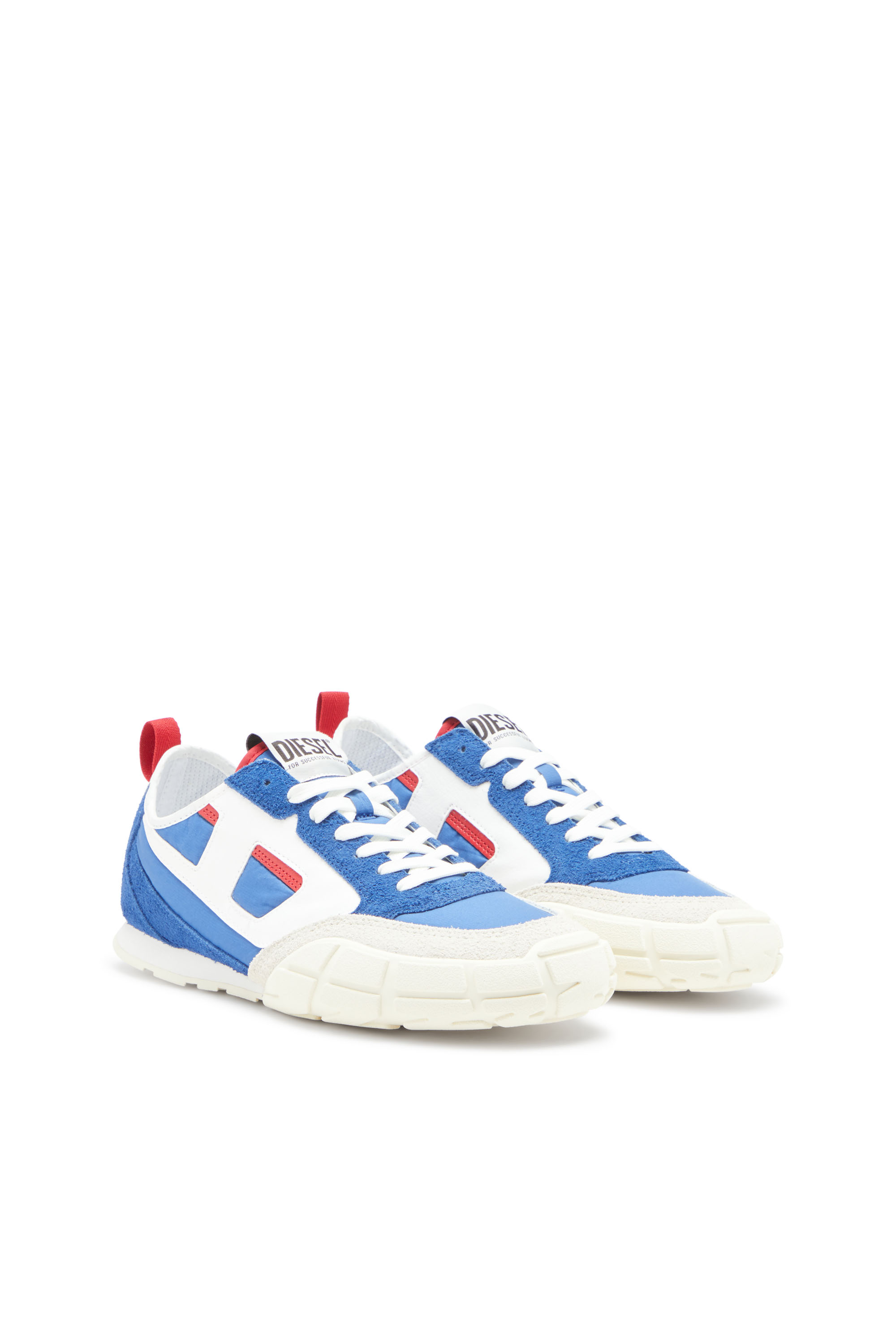 S-PAGODHA LOW, Blue Diesel - S-PAGODHA LOW, Man's S-Pagodha-Sneakers in leather, suede and ripstop in Blue - 2