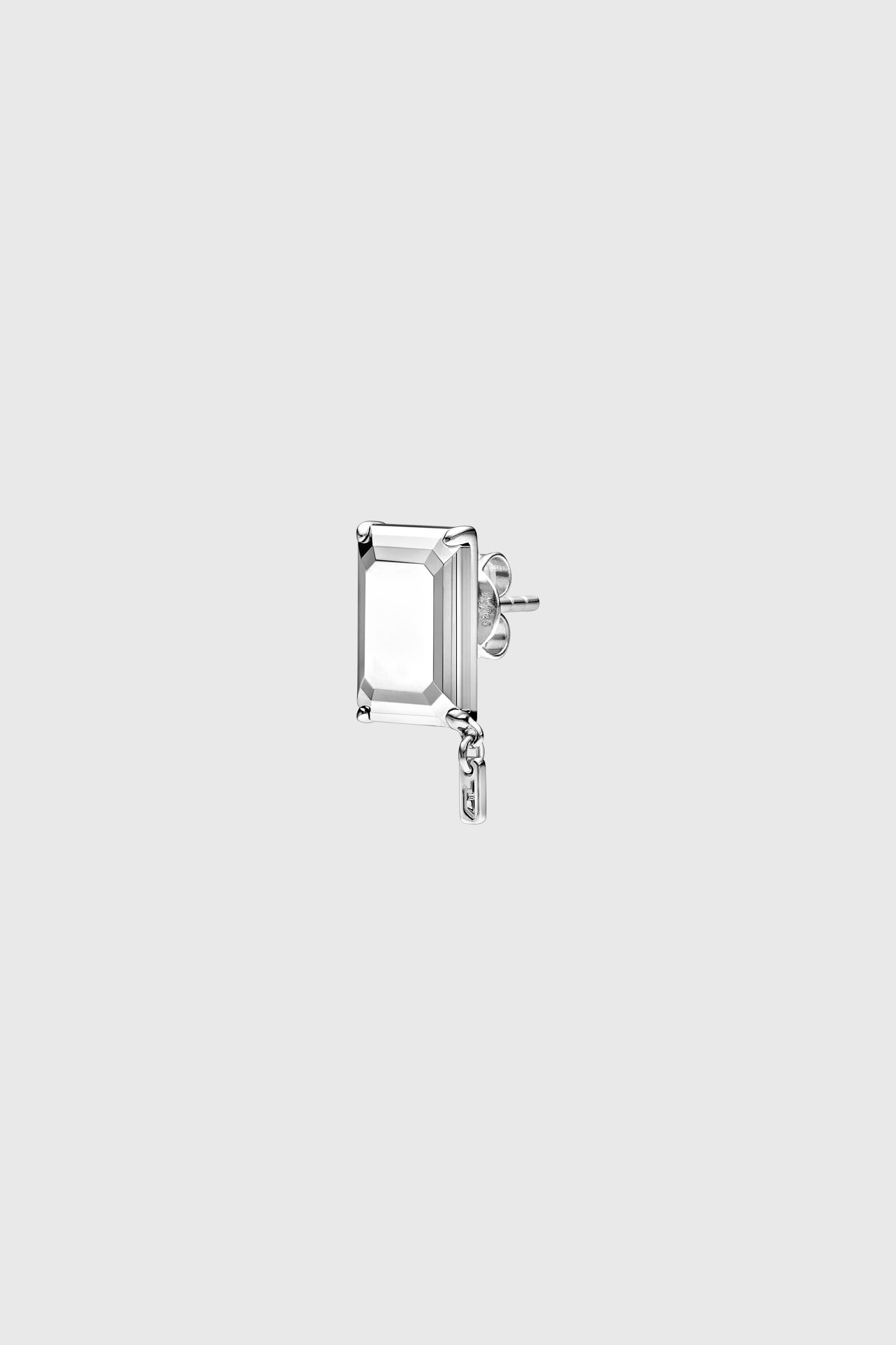 Diesel - DL1366040 STERLING SILVER JEWEL, Unisex's Sterling silver stud earring in Silver - 2