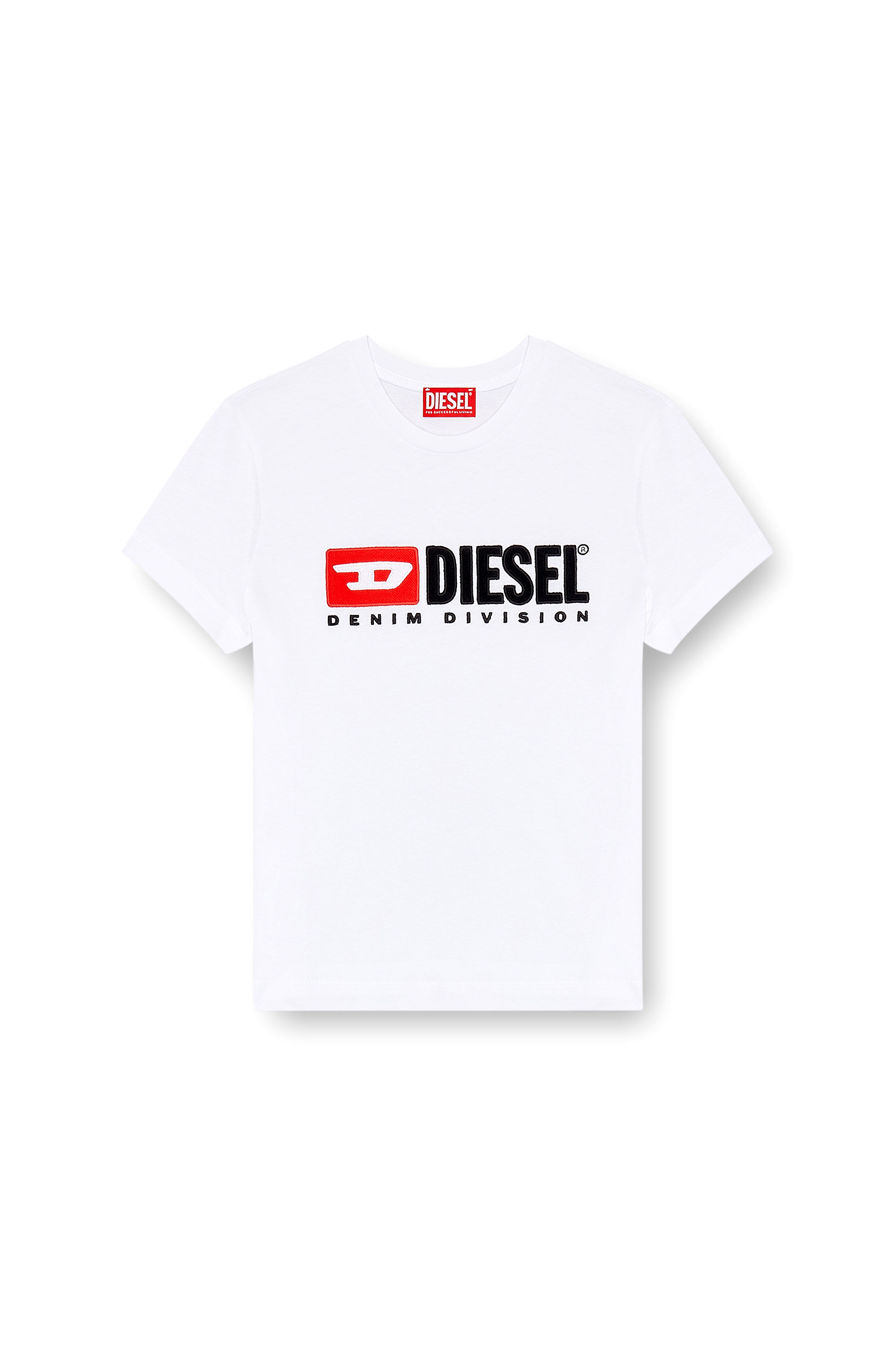 T-SLI-DIV, White Diesel - T-SLI-DIV, Woman's T-shirt with Diesel patches in White - 2