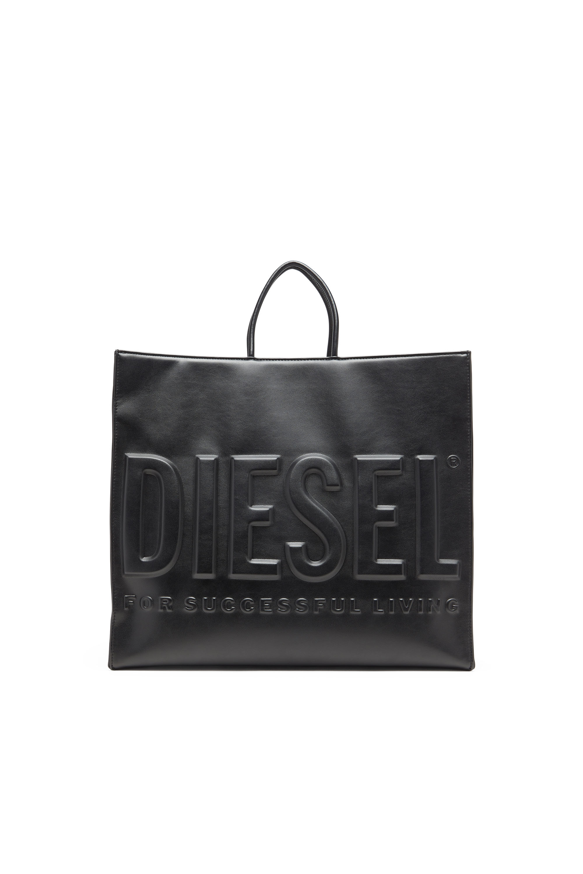 Diesel - DSL 3D SHOPPER EW X, Unisex's Dsl 3D-Shopping bag in soft PU with an embossed logo in Black - 1