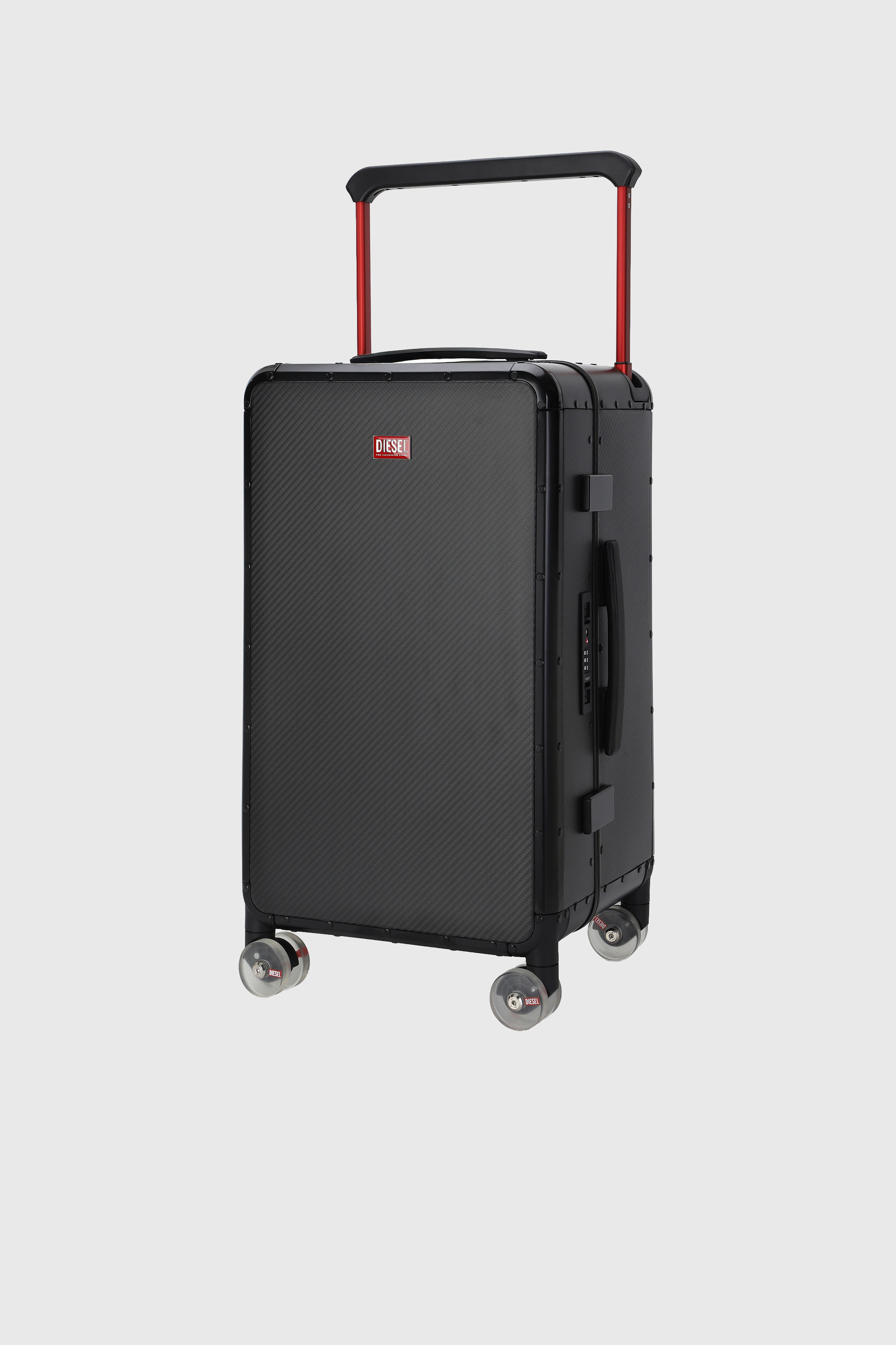 Diesel - DSL CARBON FIBER TROLLEY-BLACK- DSL001, Unisex's Carbon fiber suitcase size M in Black - 5