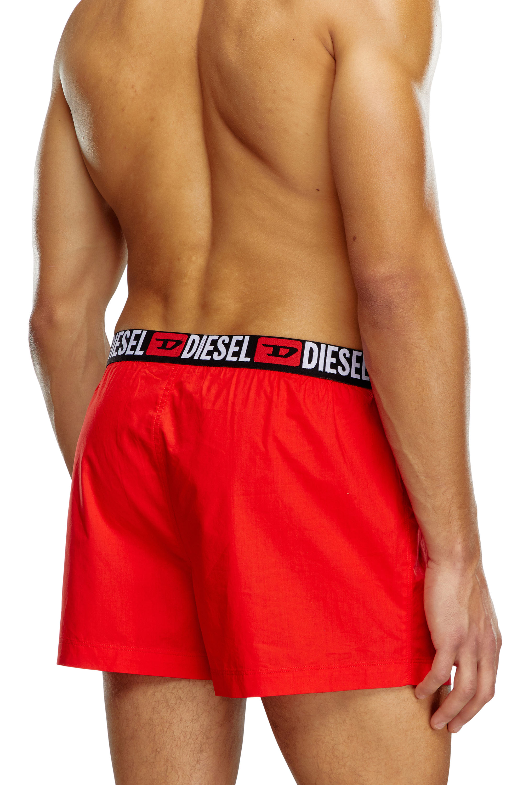 Diesel - UMBX-STARKTWOPACK, Man's Two-pack boxers with logo waist in Black/Red - 3