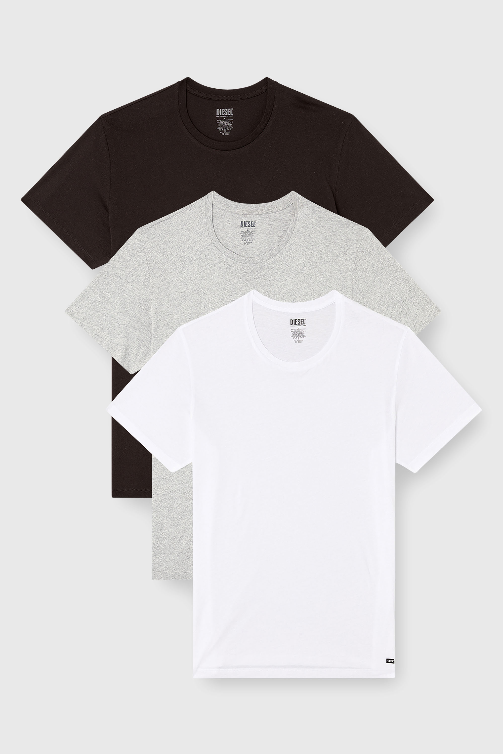 Diesel - RANDAL-D-BOX-3PACK, Man's Three-pack of T-shirts in Grey/Black - 2