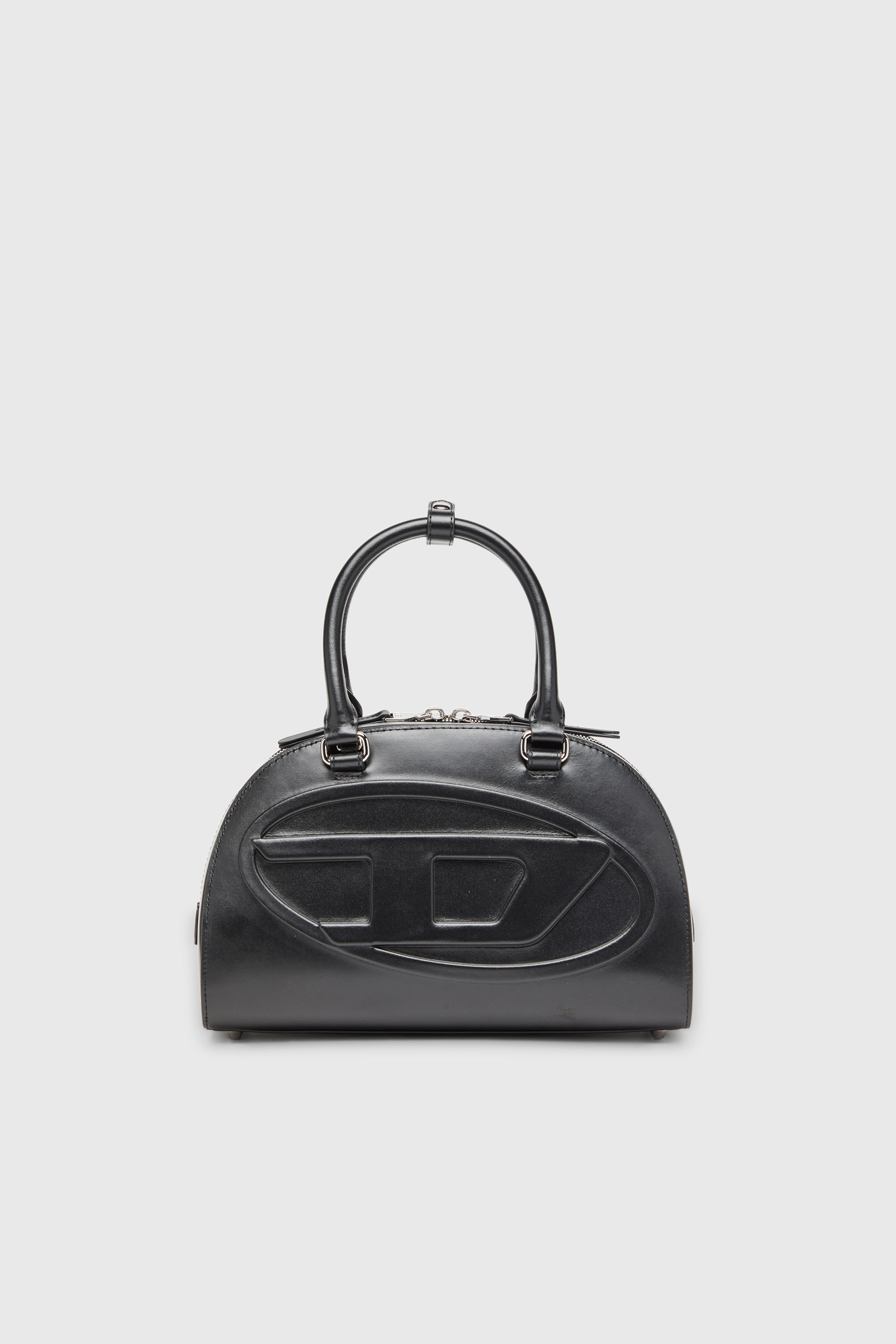 Diesel - 1DR DOME TOP HANDLE, Woman's 1DR Dome-Leather bowling bag in Black - 2