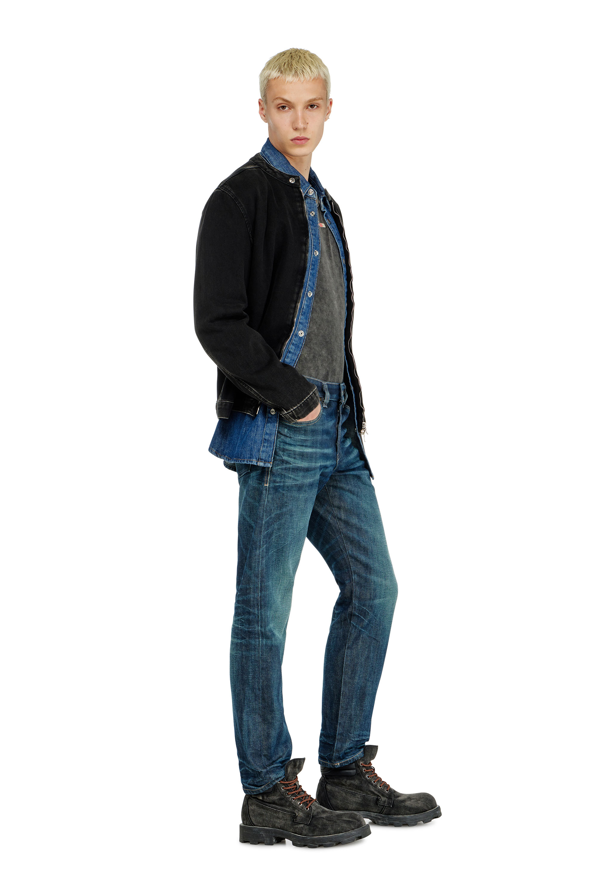 Diesel - Man's Slim Jeans 1993 D-Vyl 09Q04, Dark Blue - 4