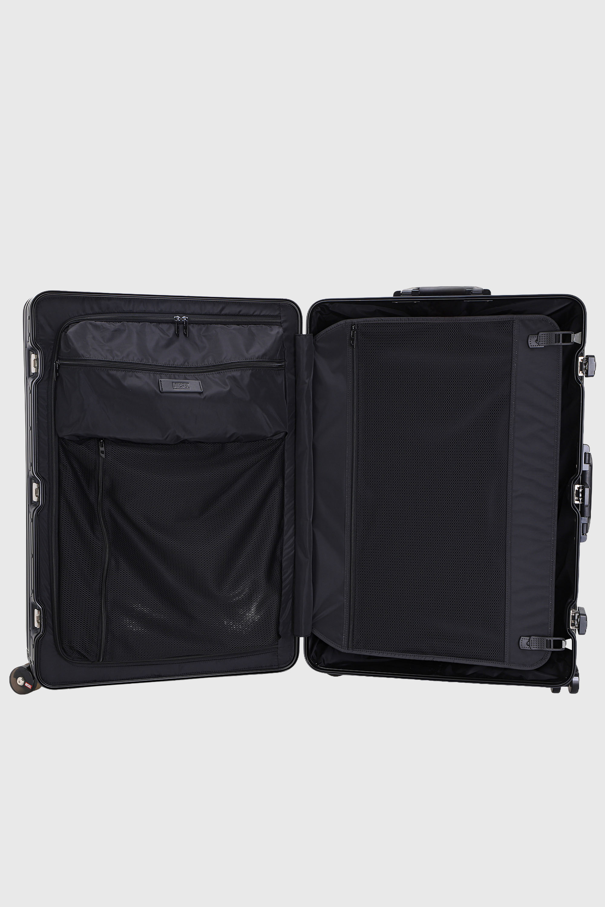 Diesel - DIESEL ALUMINUM TROLLEY- DSL002, Unisex's Aluminum suitcase size L in Black - 3