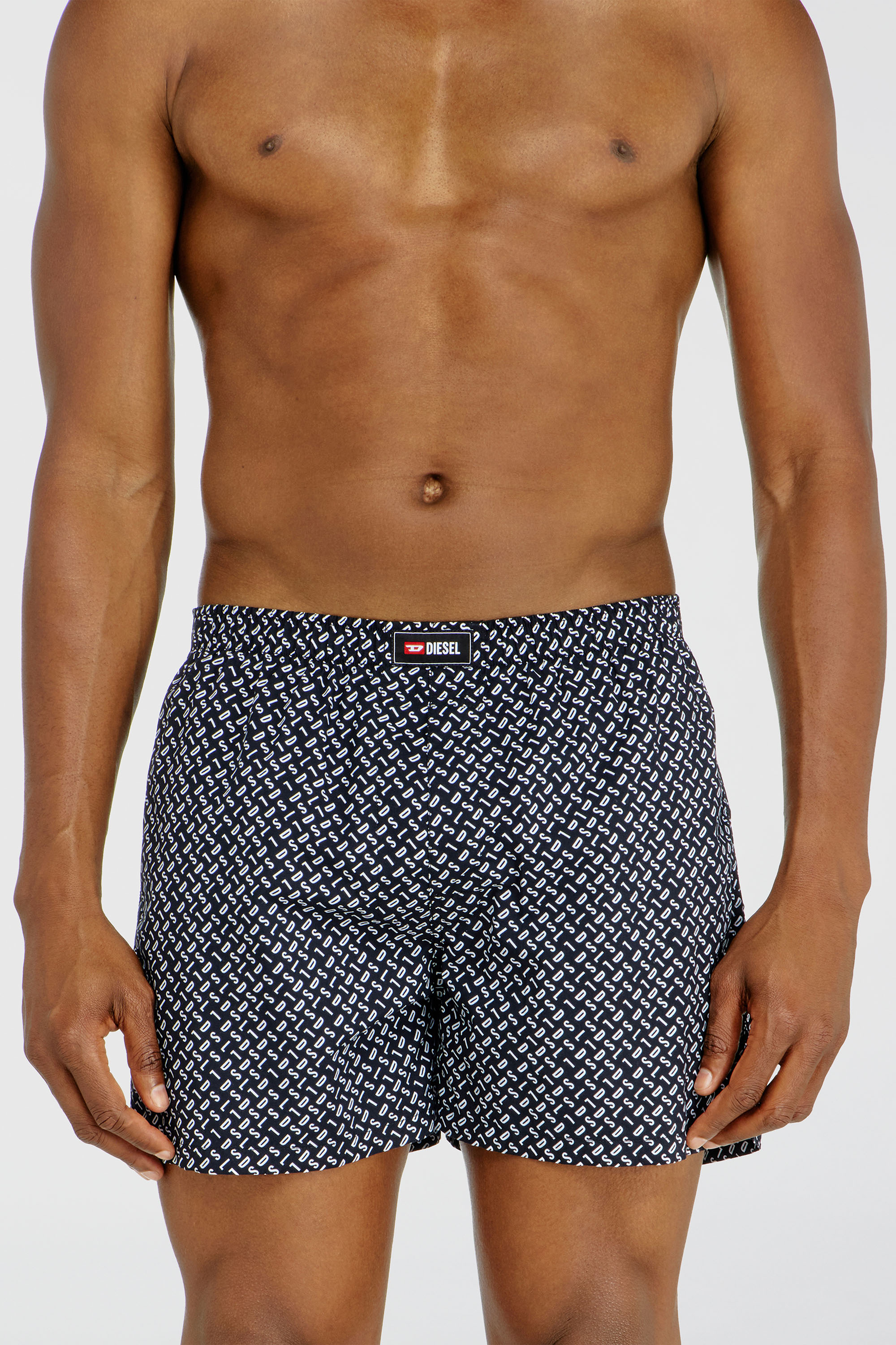 Diesel - RYAN-D-CORE-3PACK, Man's 3-pack cotton boxers solid and all-over DSL print in Multicolor - 3