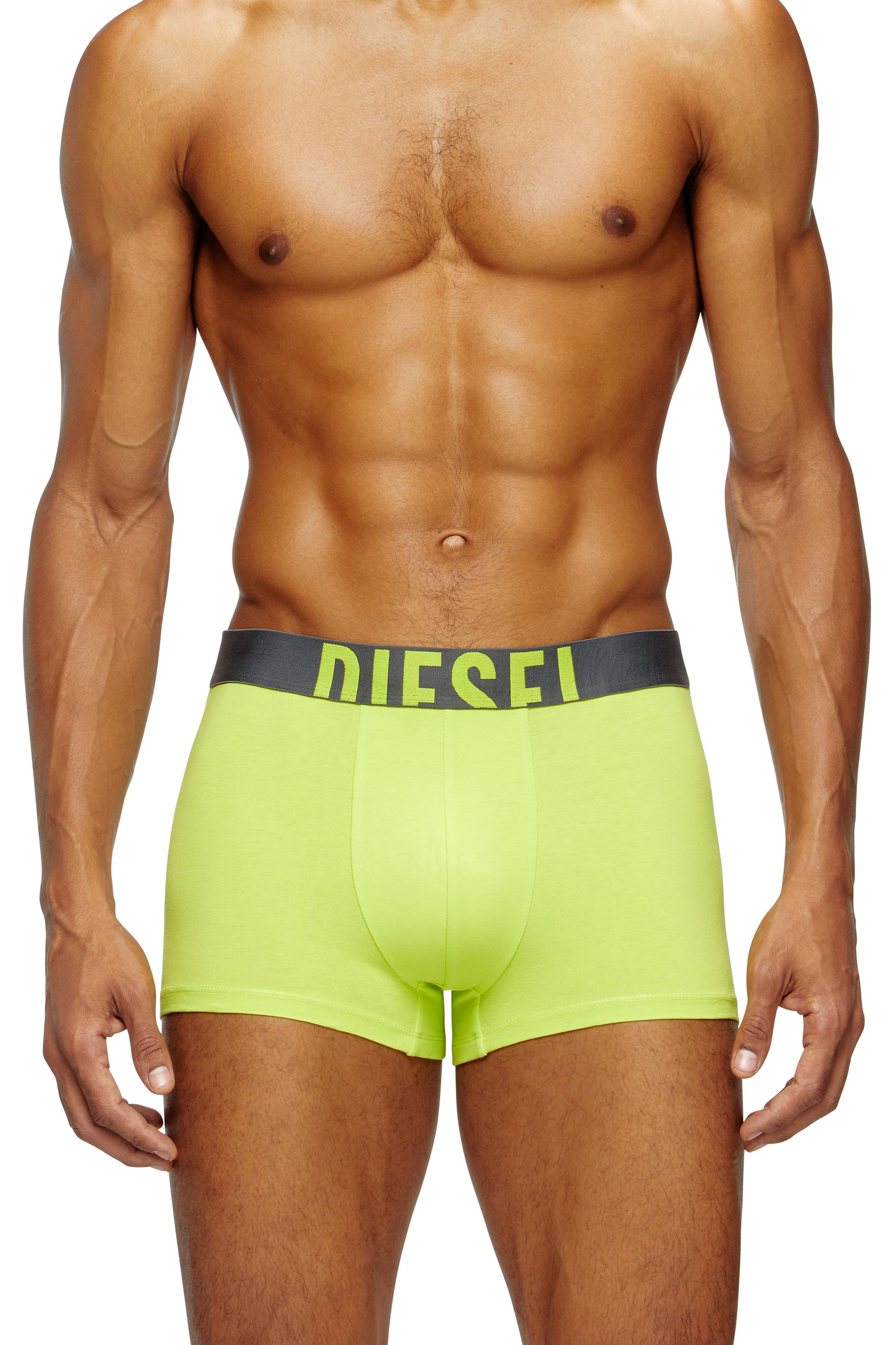Diesel - DAMIEN-D-POP-3PACK-40, Man's Three-pack boxer briefs in stretch cotton in Grey/Green - 3