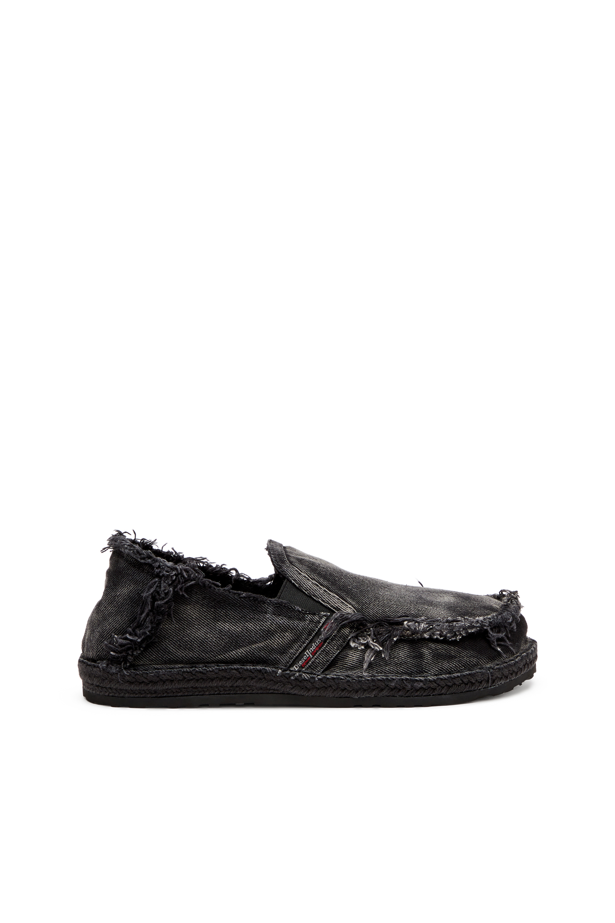 Diesel - D-LUKAS ESP, Man's D-Lukas-Espadrille loafers in distressed denim in Black - 1