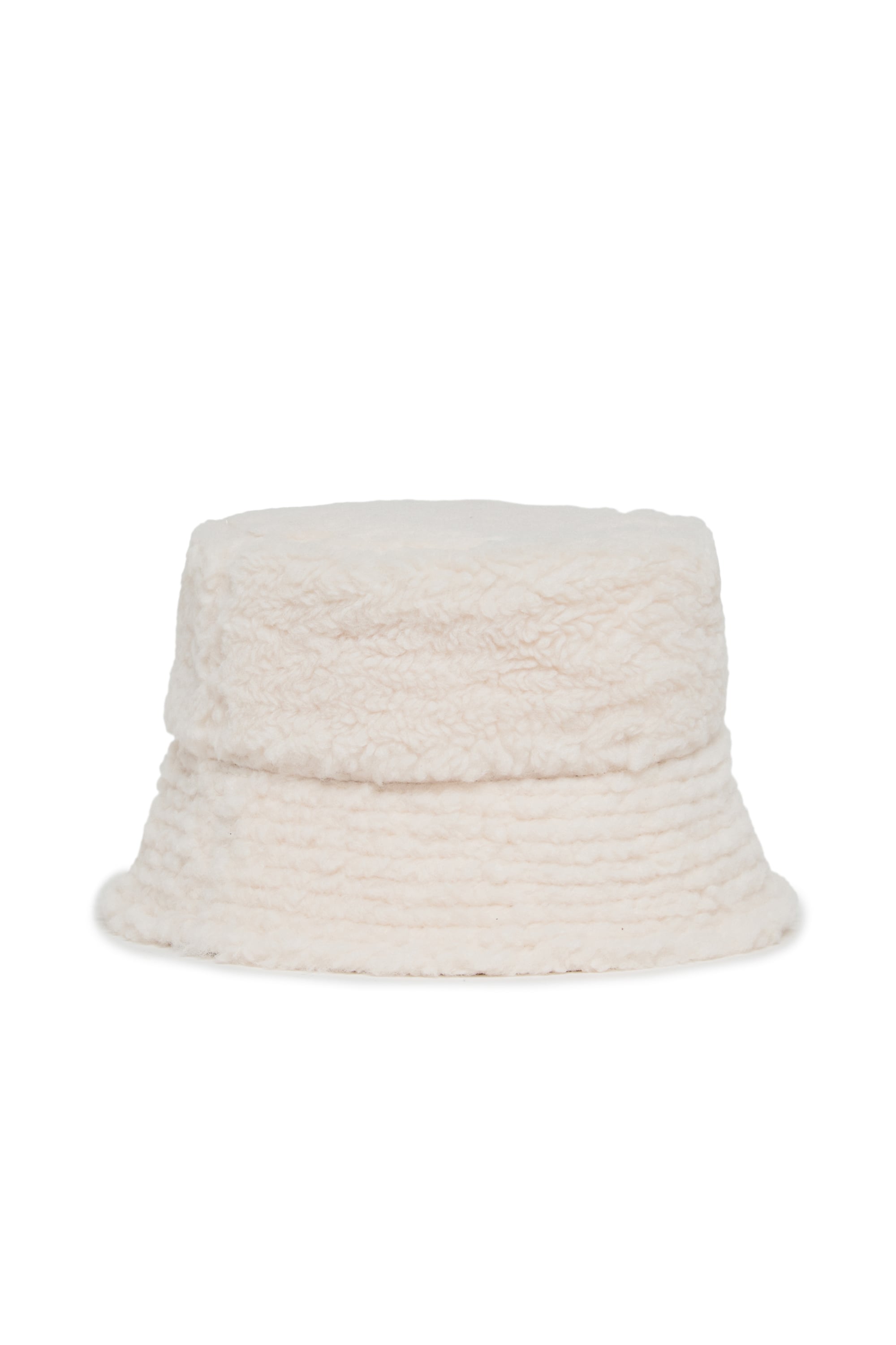 Diesel - FBONT, Unisex's Bucket hat in cosy pile fabric in White - 2