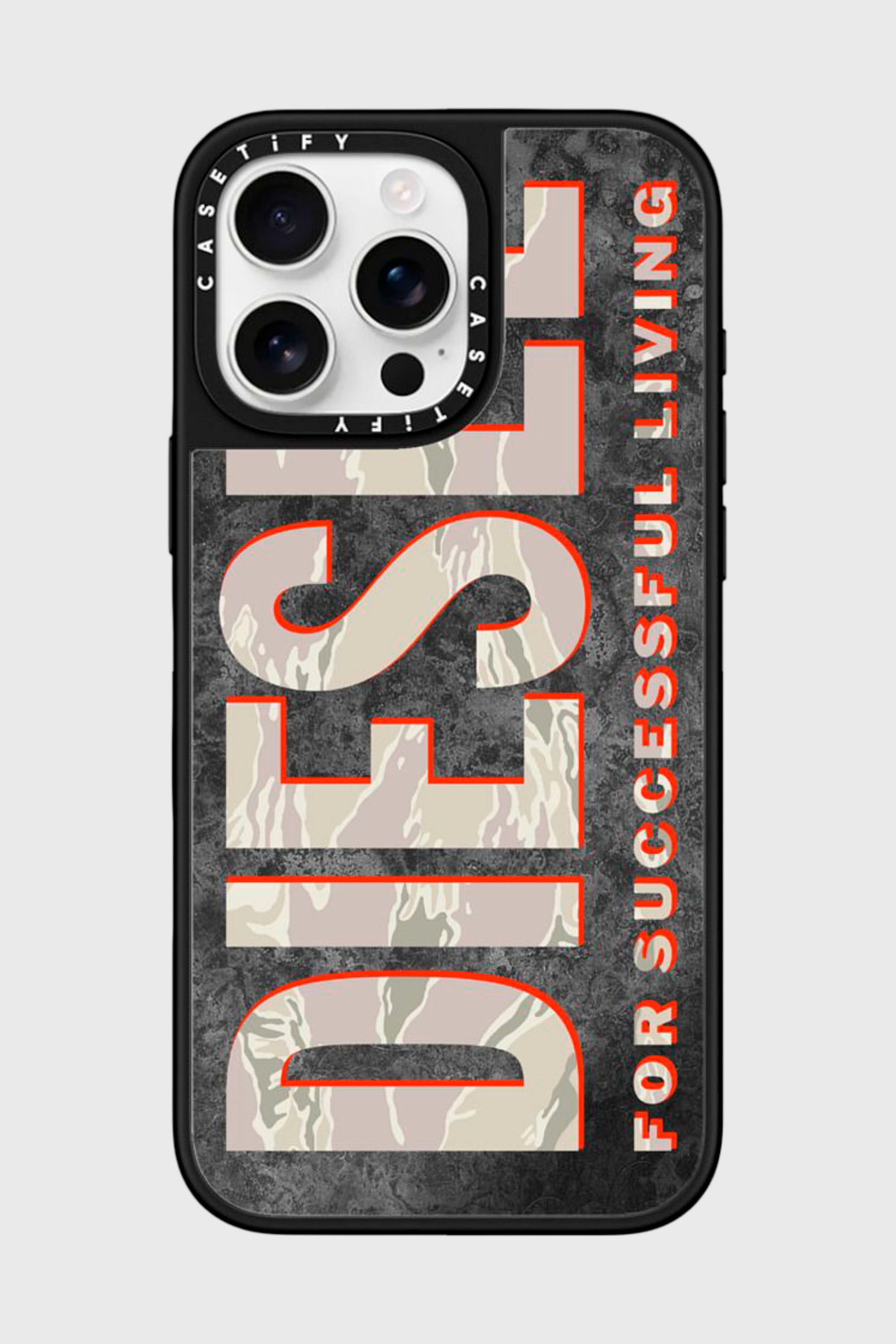 Diesel - 60331 CASETIFY MOULDED CASE, Unisex's Magsafe Camo Case iPhone 16 Pro Max in Brown/White - 1