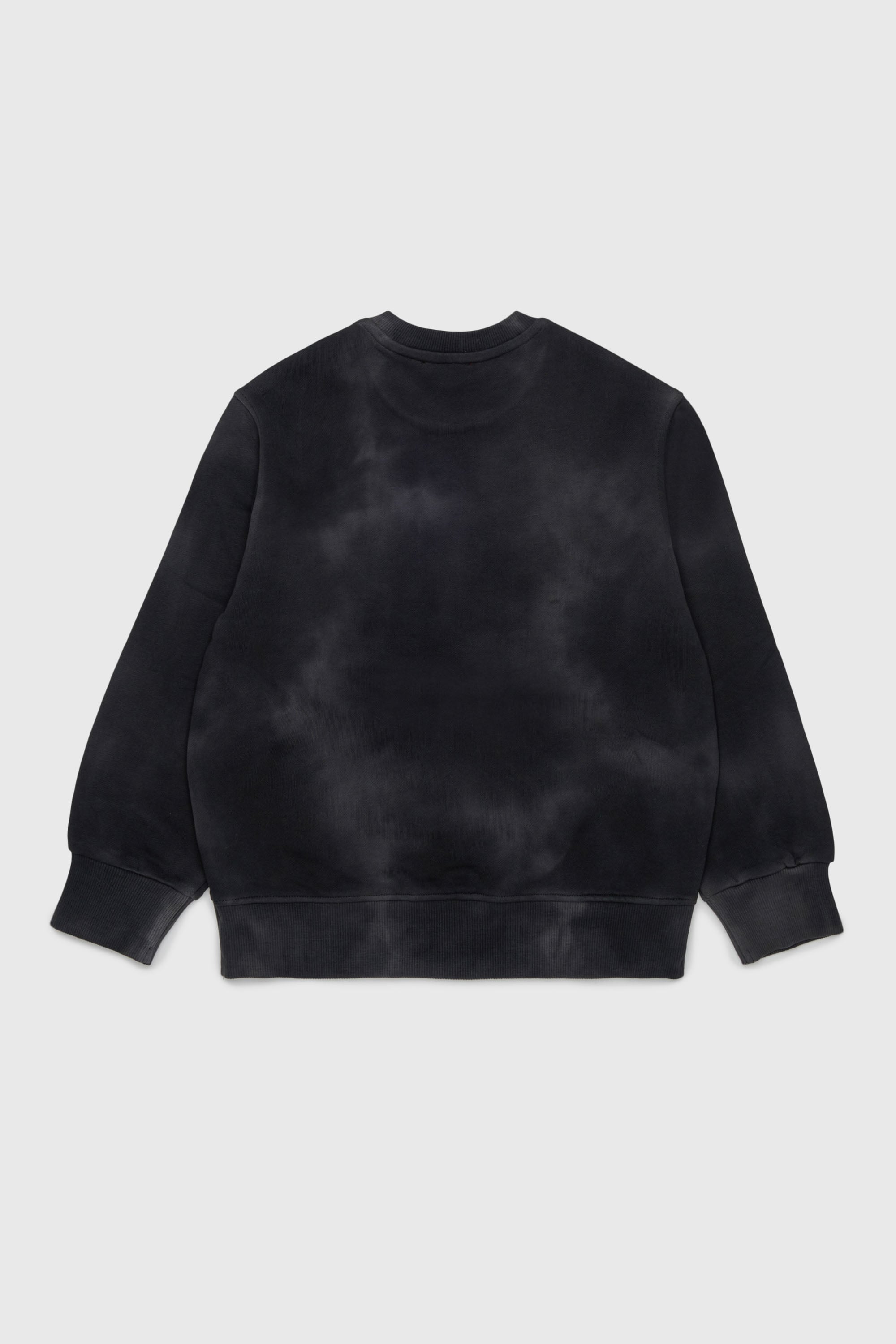 Diesel - SFIN OVER, Man's Cloudy-effect sweatshirt with phoenix motif in Black - 2