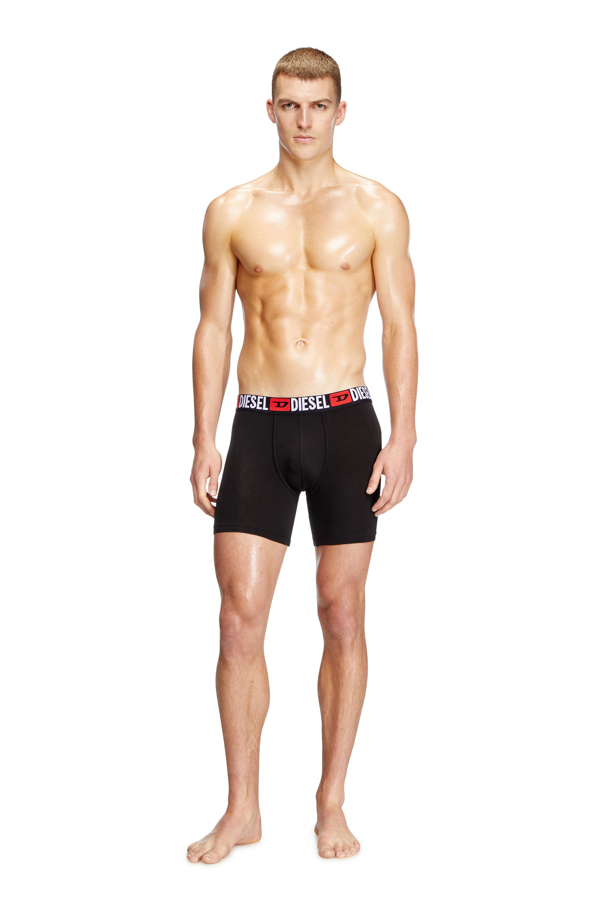 Diesel - MAX-D-CORE-3PACK, Man's Three-pack stretch cotton boxer briefs in Black - 2