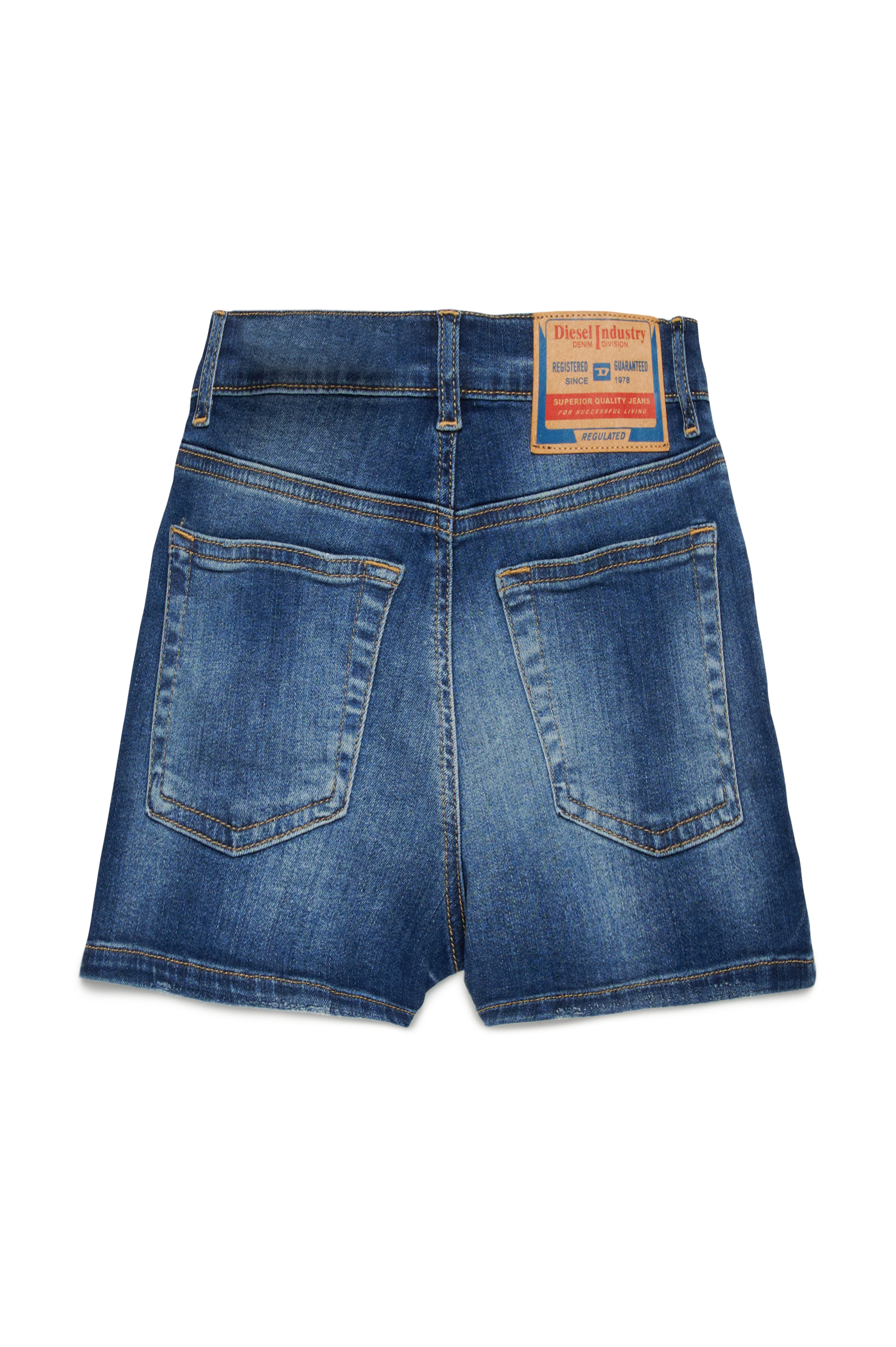 Diesel - PBOYSHORT-S, Woman's Shorts in rip&repair denim in Dark Blue - 2