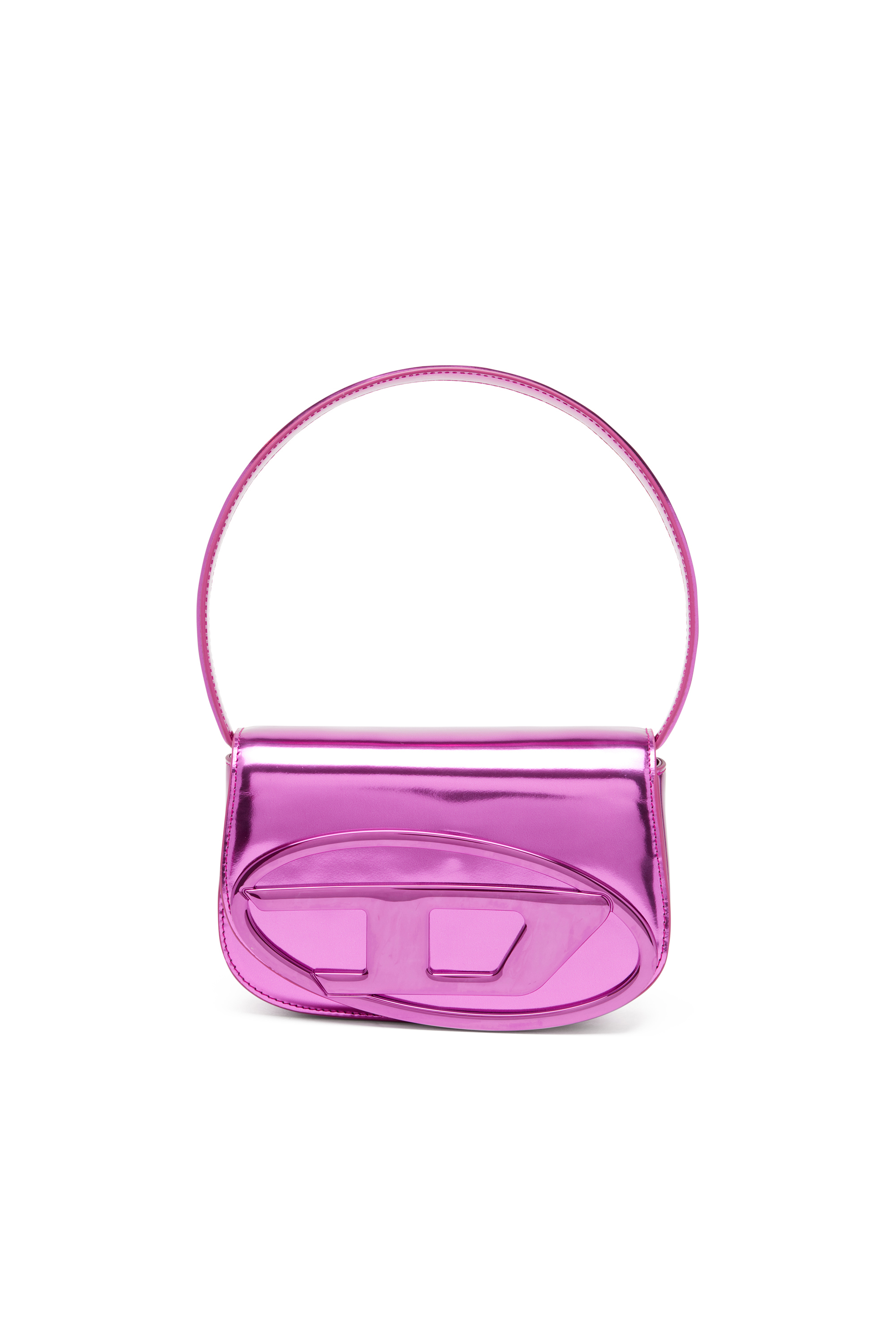 Diesel - 1DR, Woman's 1DR-Iconic shoulder bag in mirrored leather in Hot pink - 1