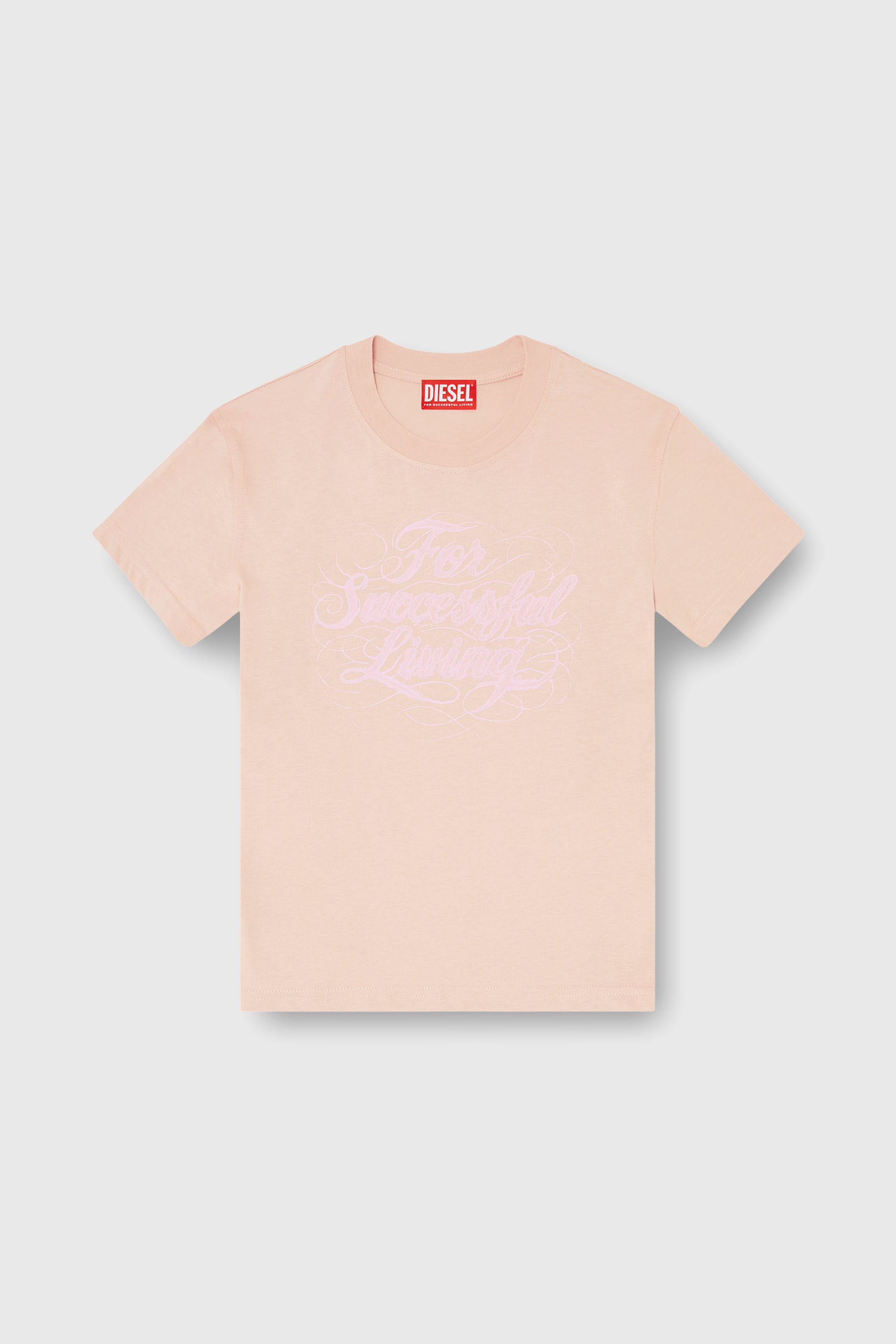 Diesel - T-ILA-AA4, Woman's T-shirt with logo print in Pink - 2