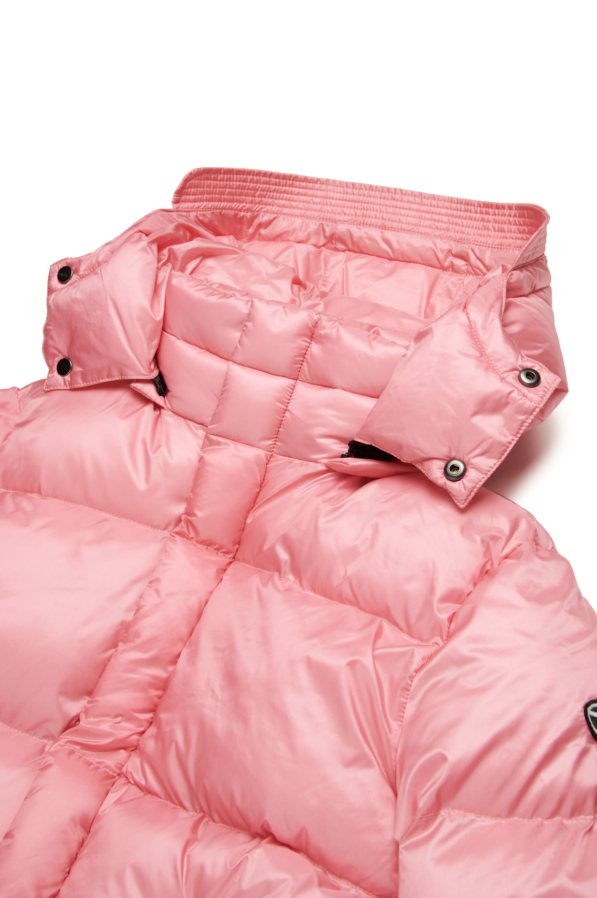 Diesel - JWROLFS, Unisex Hooded puffer jacket in shiny nylon in Pink - Image 3