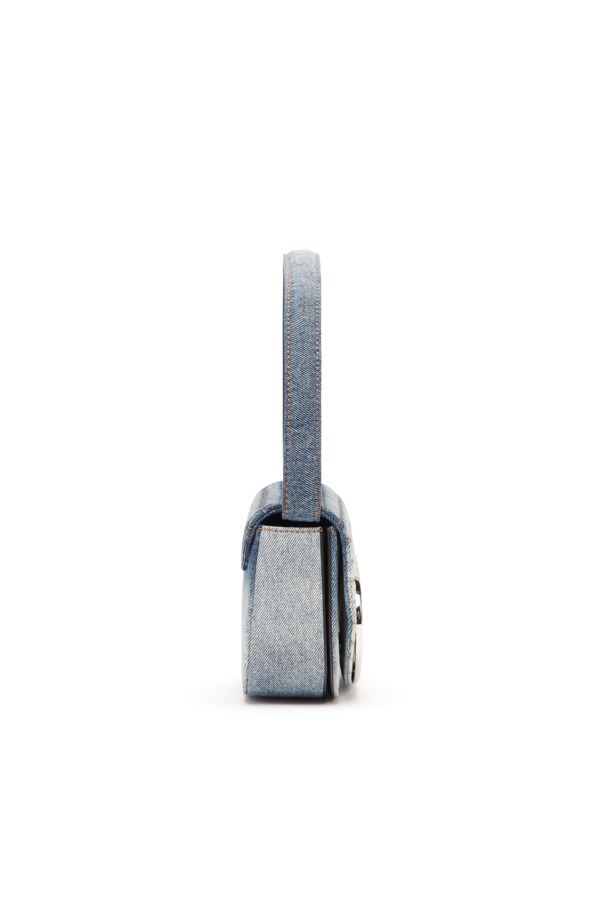 1DR, Blue/White Diesel - 1DR, Woman's 1DR - Iconic shoulder bag in solarised denim in Blue/White - 4