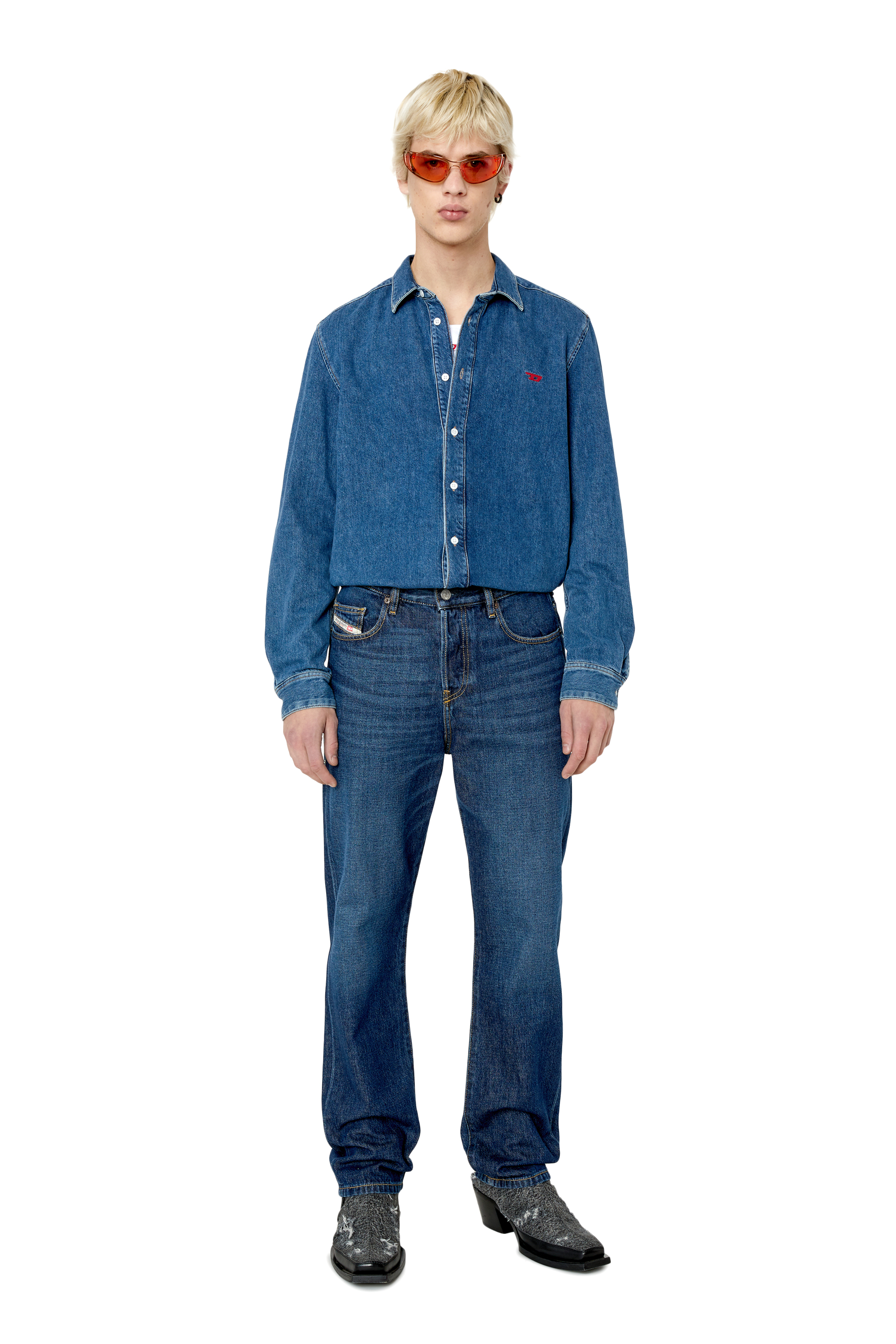 Diesel - 0DL1001, Unisex's Wraparound shape sunglasses in Orange - 4