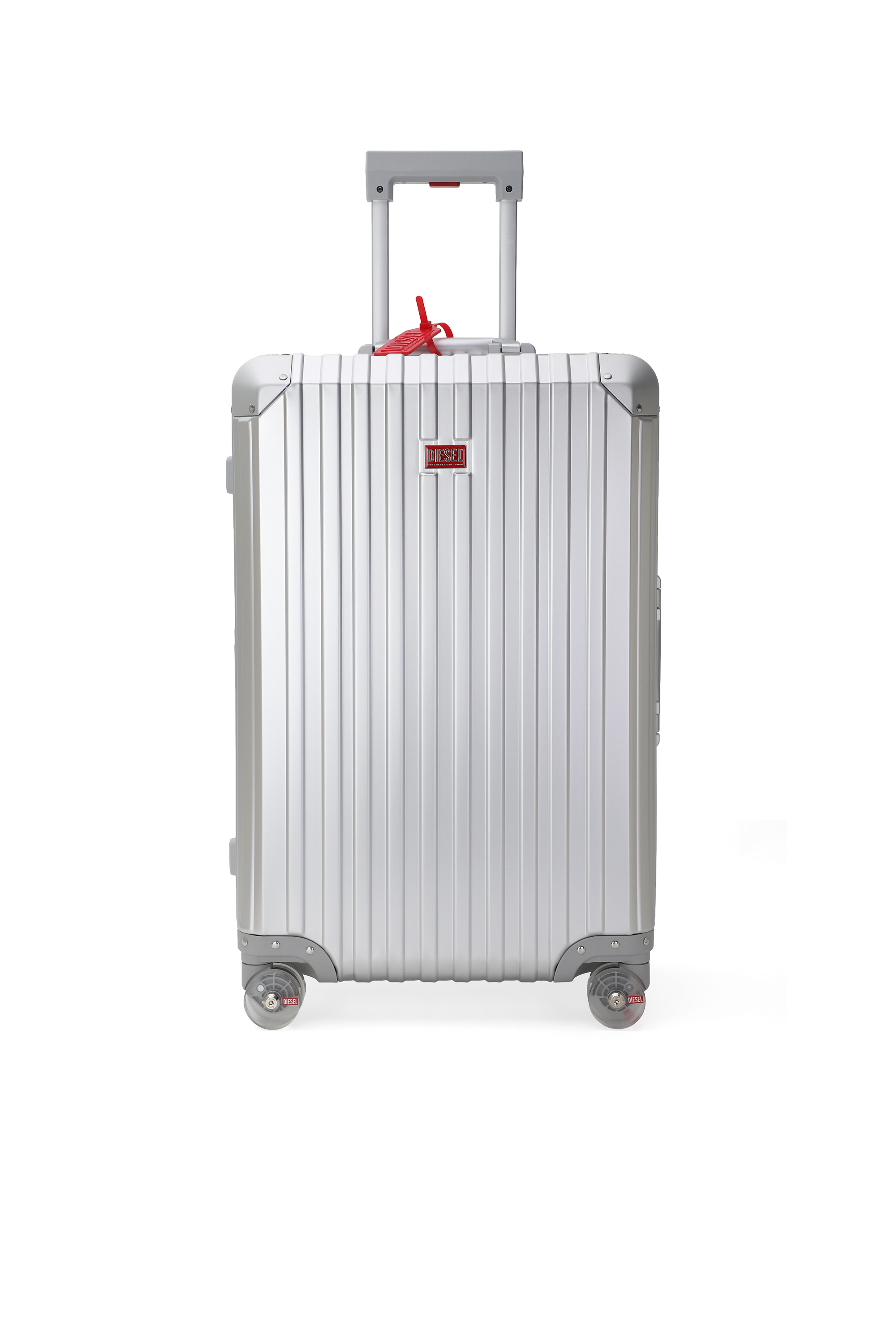Diesel - DIESEL ALUMINUM TROLLEY- DSL002, Unisex's Aluminum suitcase size M in Silver - 1