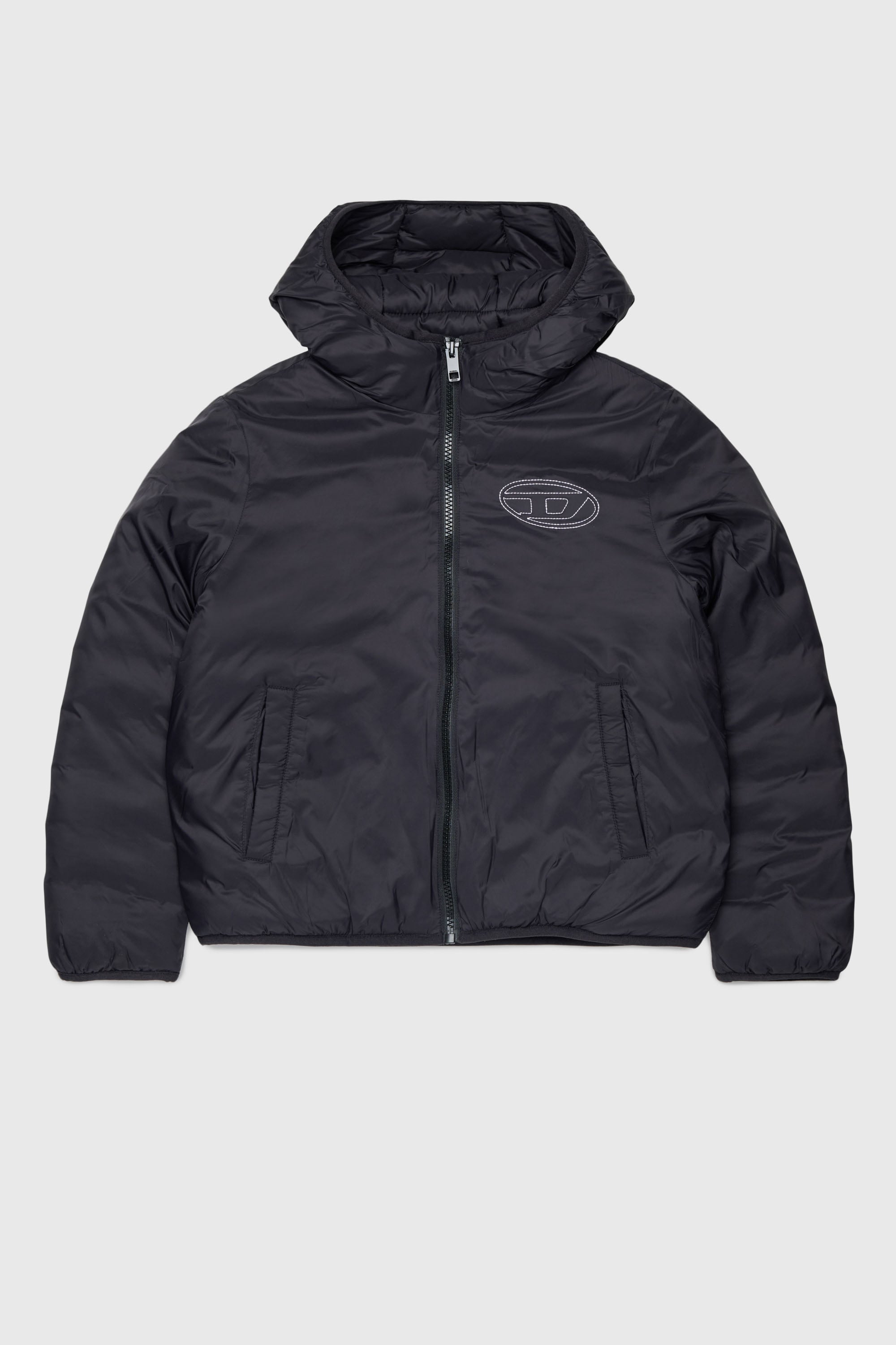Diesel - JOSIPLS, Unisex's Hooded jacket in padded nylon in Black - 1