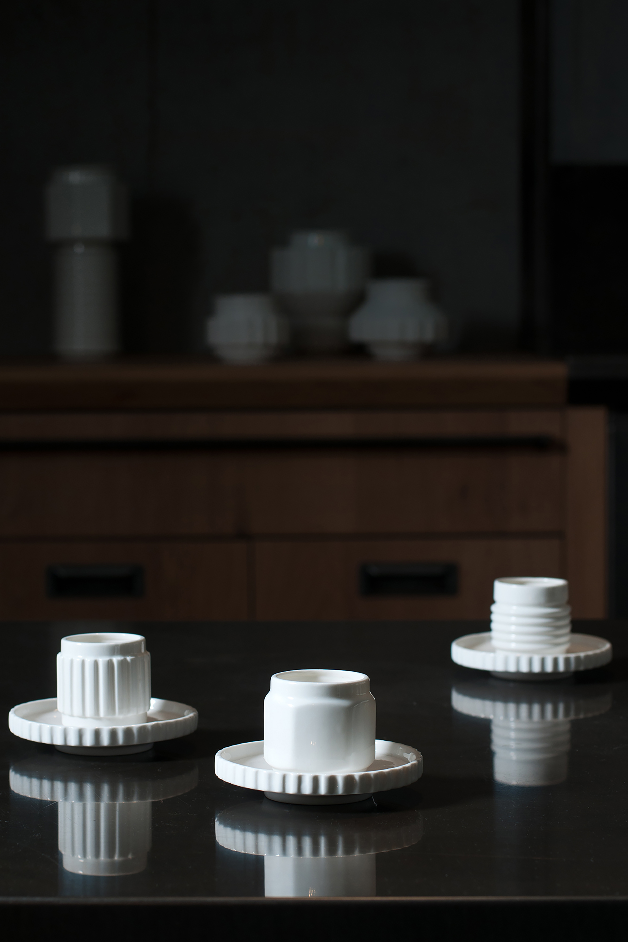 Diesel - 10973 MACHINE COLLEC, Unisex's Porcelain coffee cup with saucer in White - 3