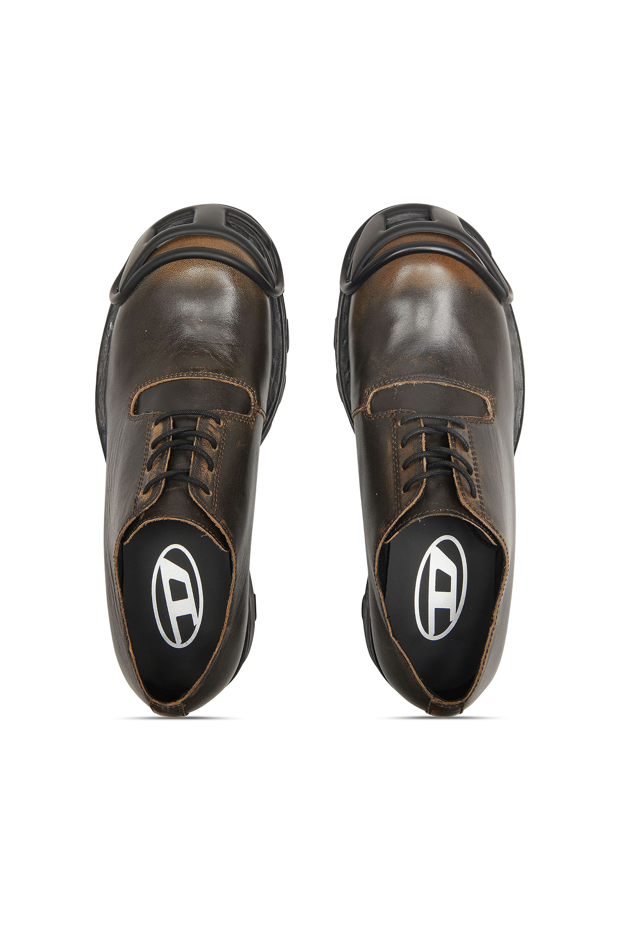 Diesel - D-HAMMER SO D, Man's D-Hammer-Derby shoes in brushed leather in Brown - 5