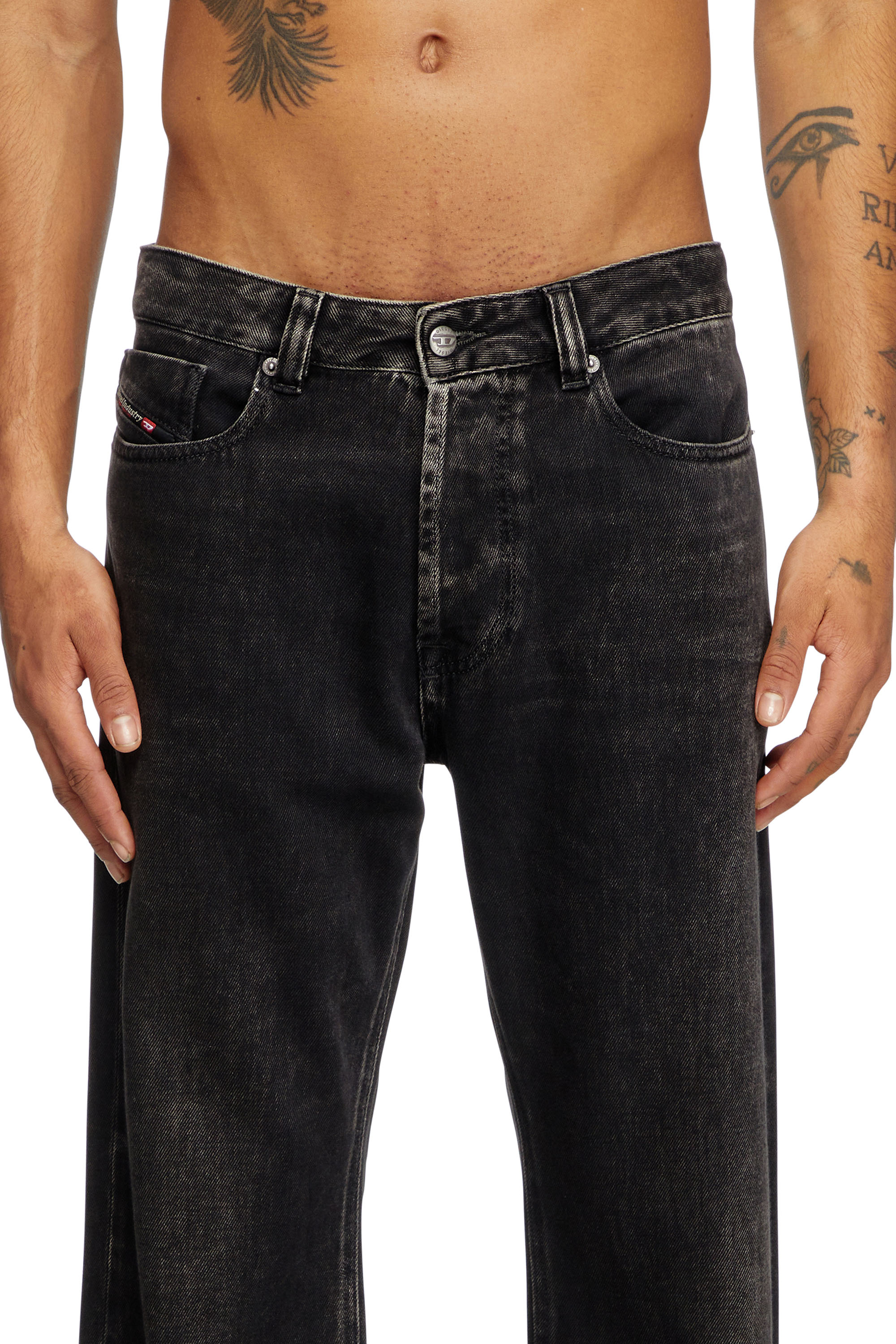 Diesel - Man's Relaxed Jeans 1980 D-Eeper 09J96, Black/Dark grey - 4