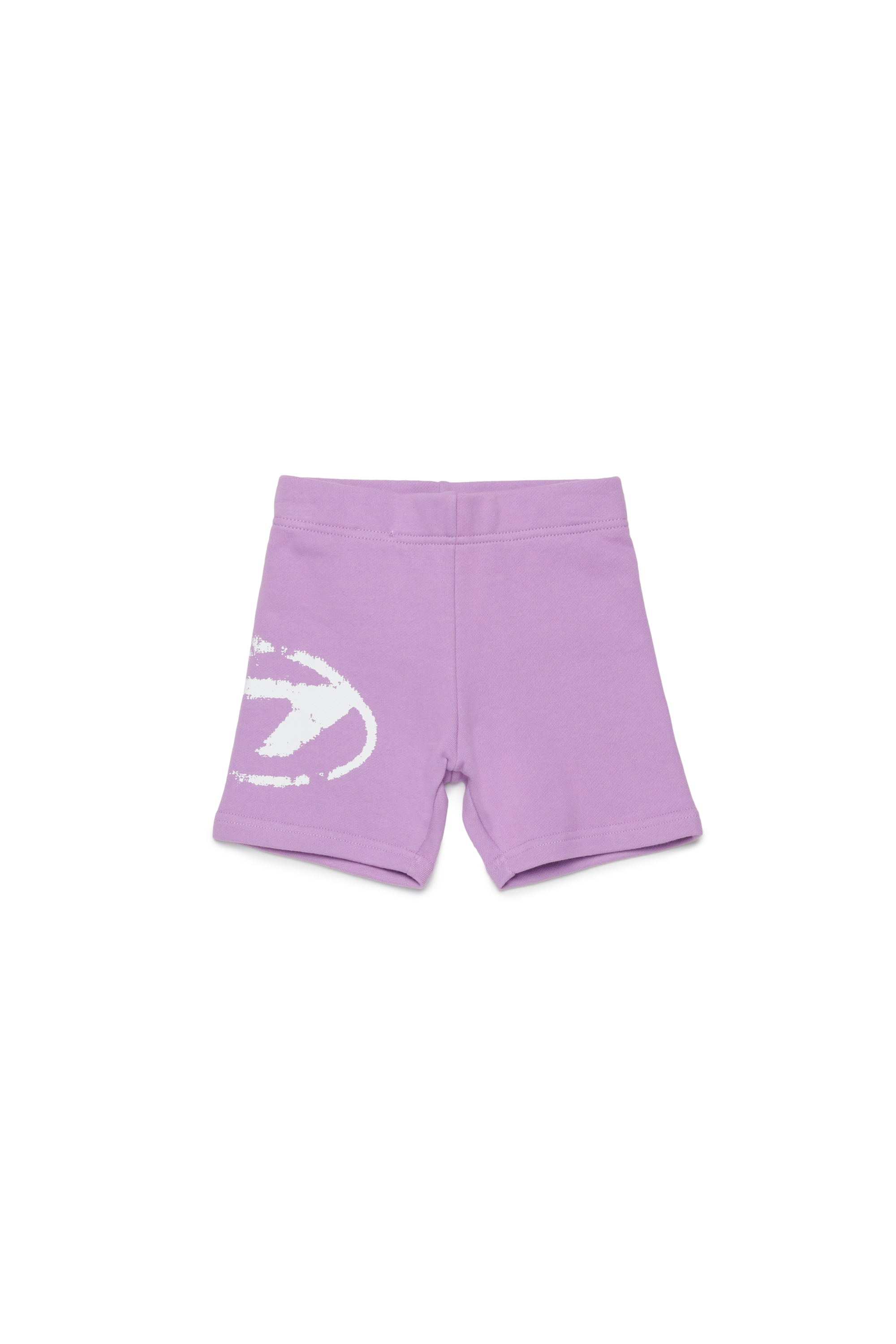 Diesel - PESDISHORTB, Unisex's Cotton shorts with distressed Oval D logo in Violet - 1