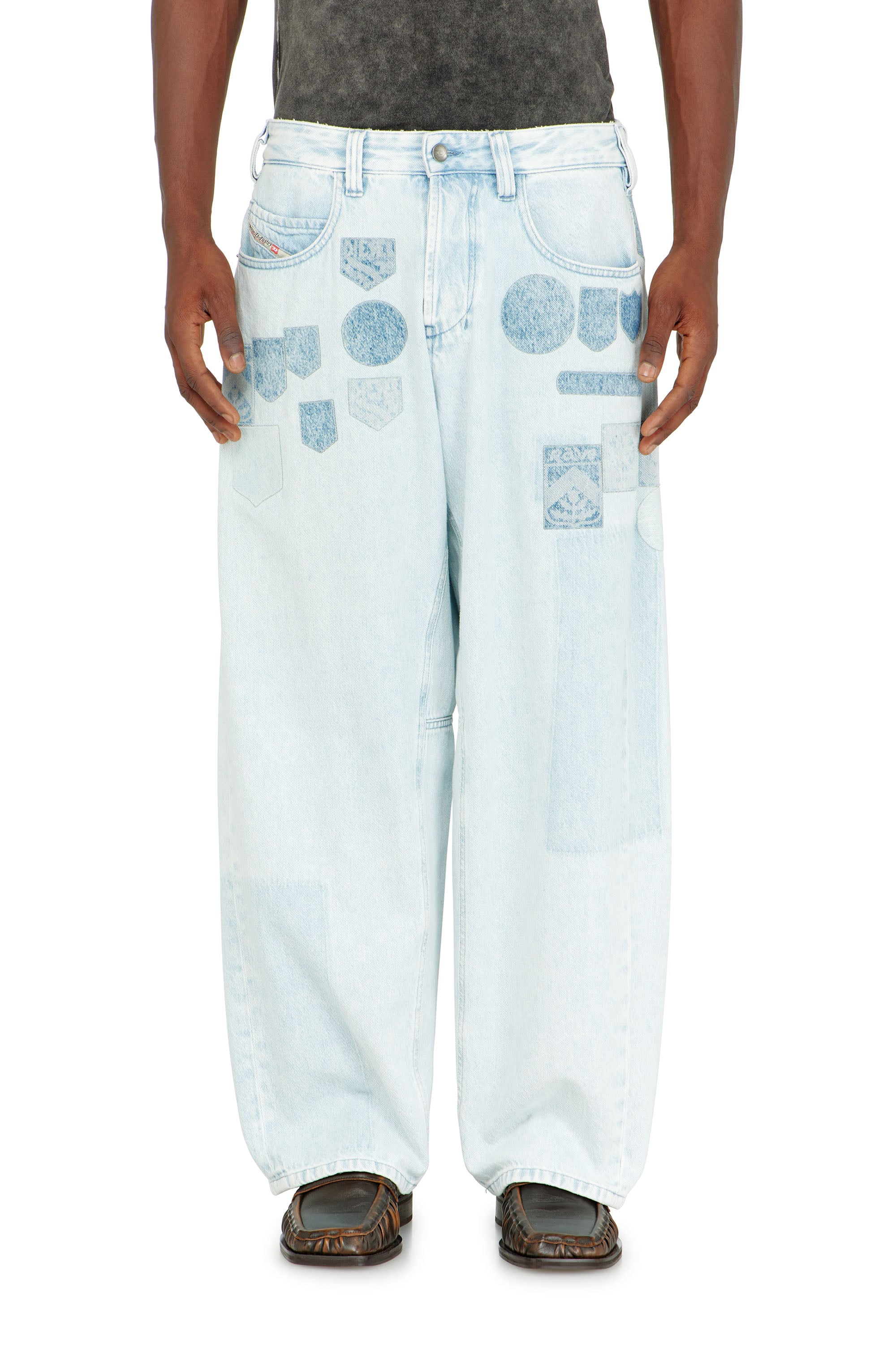 Diesel - Unisex's Relaxed Jeans 1997 D-Enim-M 0IFBQ, Light Blue - 1