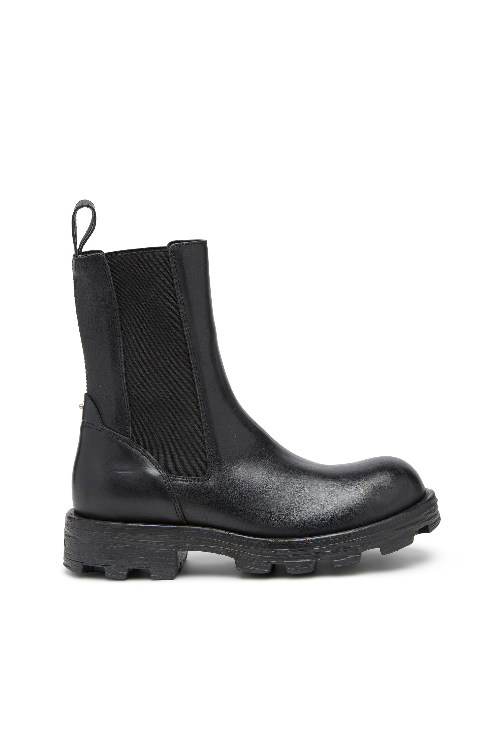 Diesel - D-HAMMER CH W, Woman's D-Hammer-Leather boots with lug sole in Black - 1